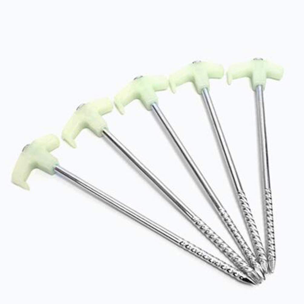 4 Pack Heavy Duty Reflective Tent Stakes - Durable Camping Tent Pegs for Secure Anchoring, Windproof Tent Pins for Outdoor Camping, Hiking & Backpacking - Ideal for Sand, Snow & Rocky Terrain