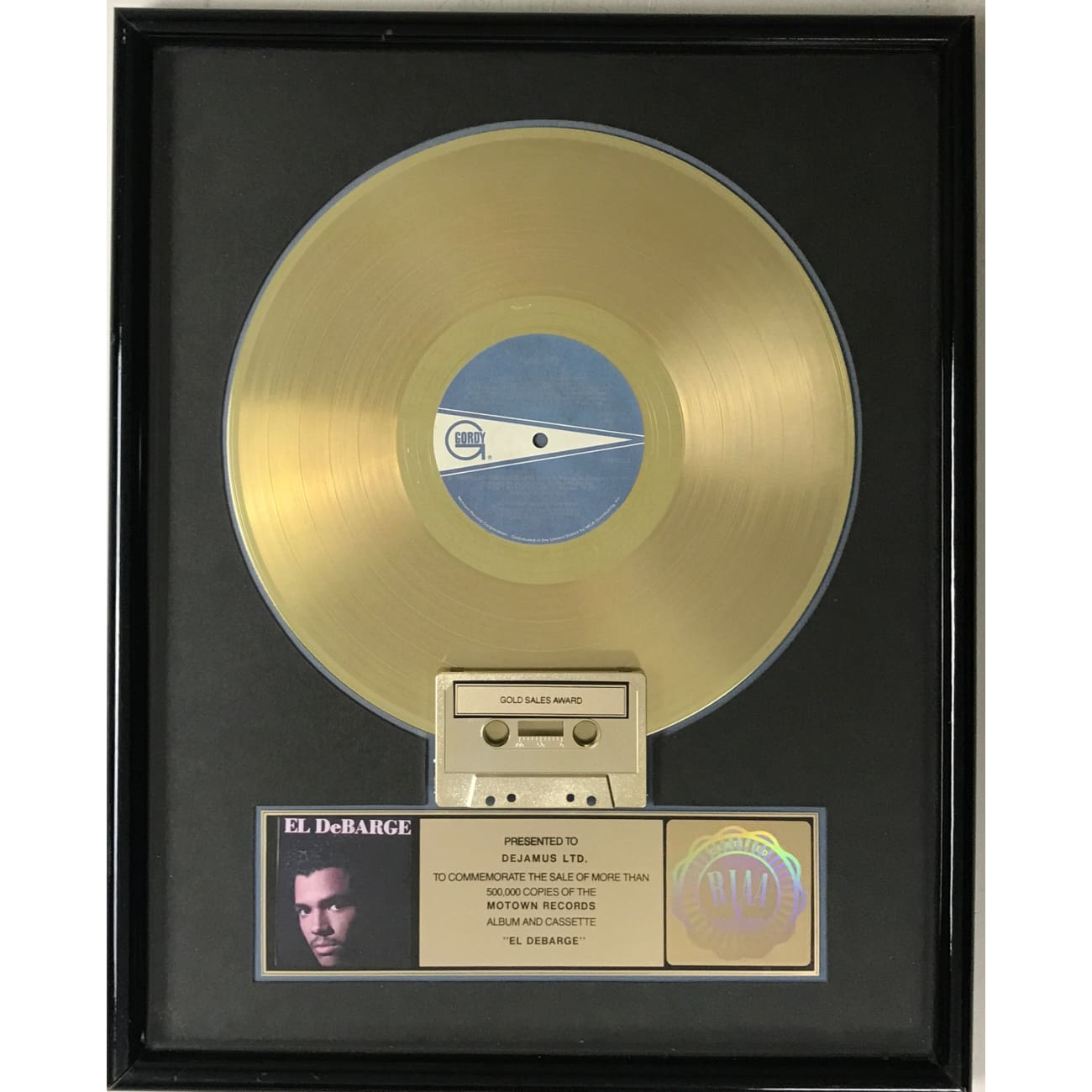 El DeBarge Debut Album RIAA Certified Gold Award - Perfect for Music Collectors & 80s R&B Fans