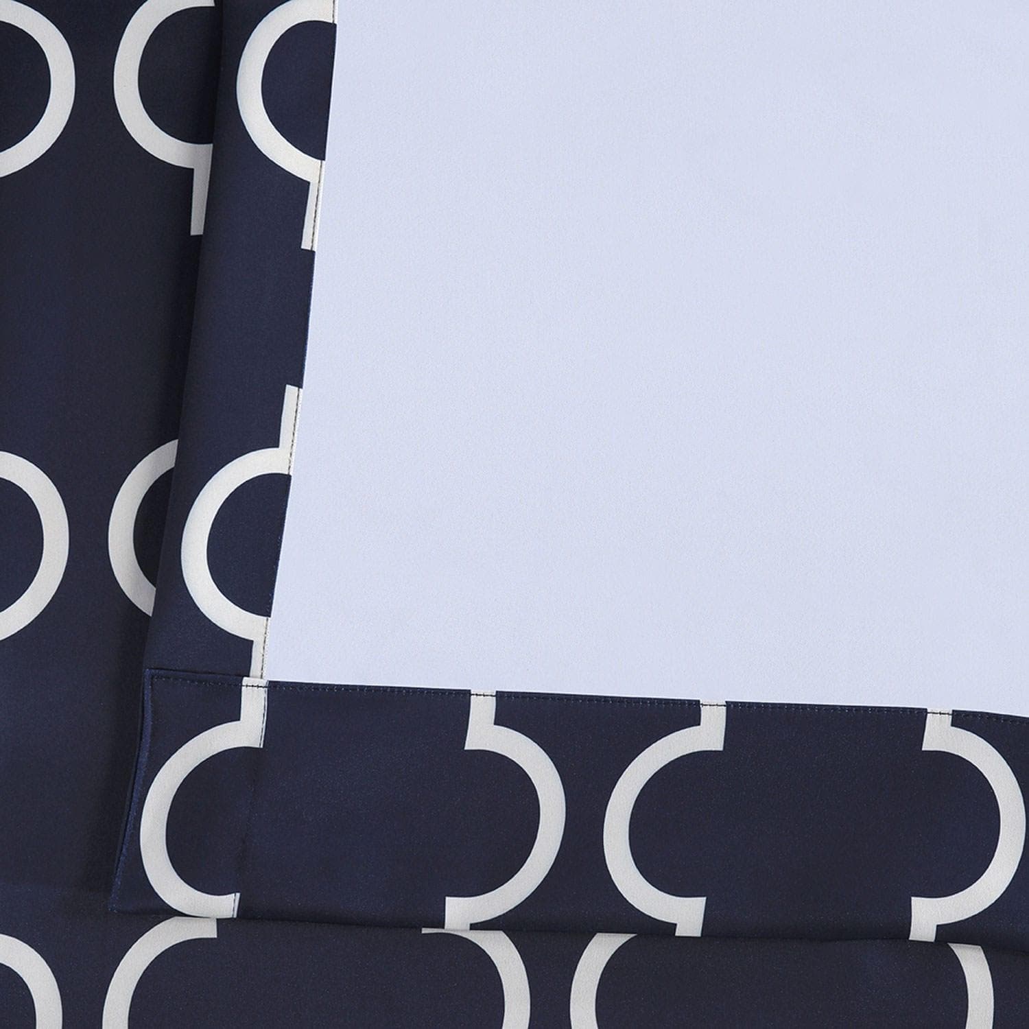 Seville Navy Geometric Blackout Curtains for Bedroom - Modern Window Treatment for Light Blocking & Privacy - Perfect for Home, Office, Nursery & Dorm Room