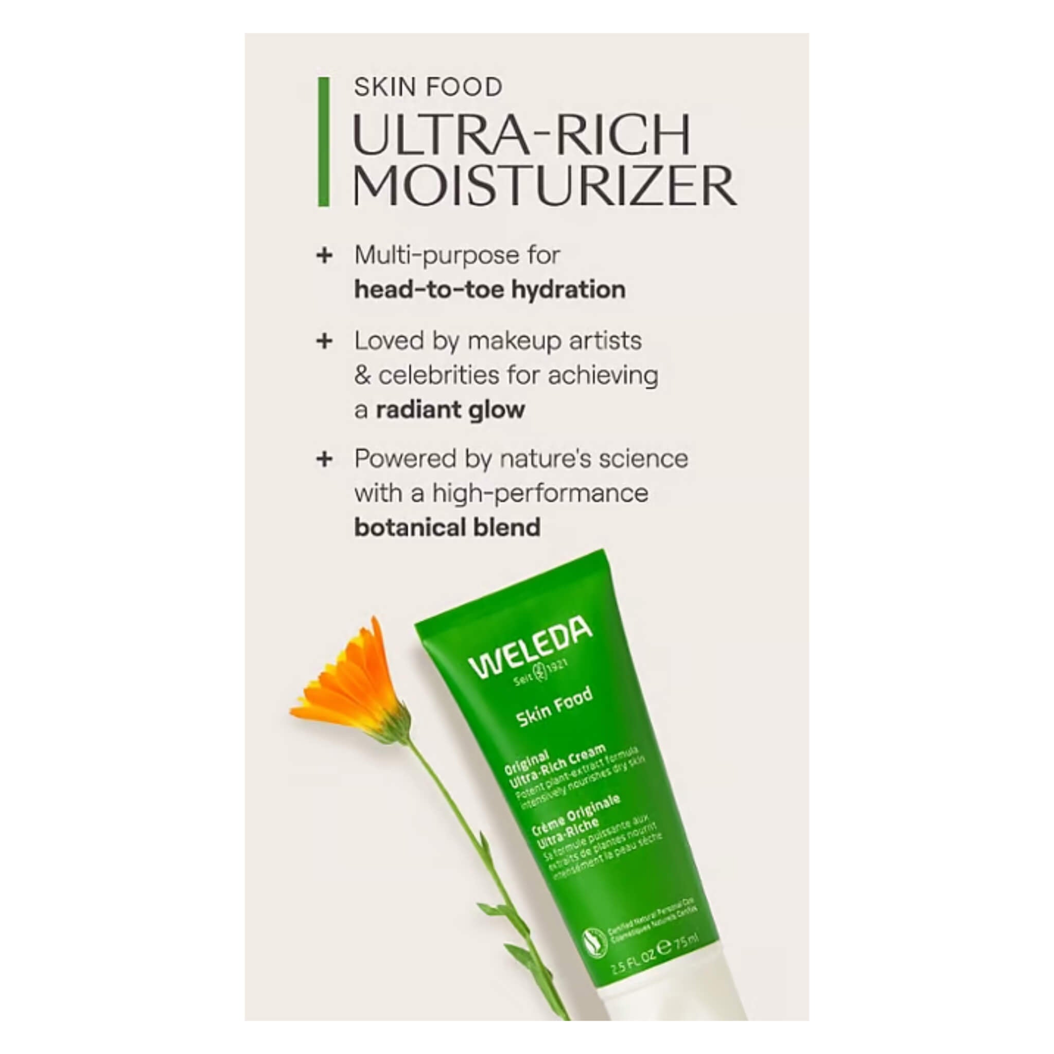 Skin Food Original Ultra Rich Cream - Deep Hydrating Moisturizer for Dry & Sensitive Skin | Day & Night Face Cream for Glowing Complexion | Perfect for Winter Skincare & Anti-Aging Routine