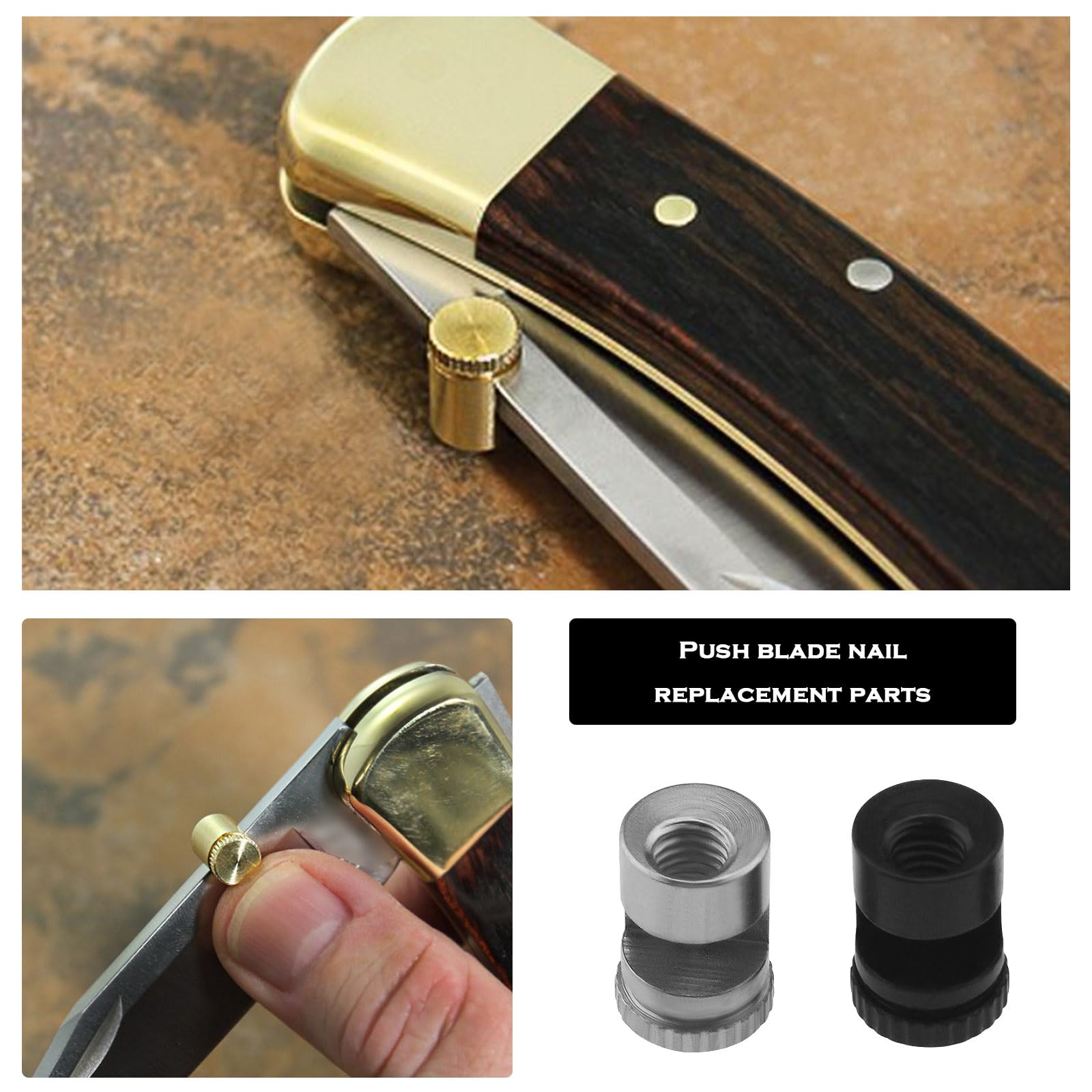Buck 110 Thumb Stud Replacement Kit - 3-Piece Universal Thumb Tacks Set with Hex Wrench (2.5mm-3mm) | Knife Maintenance & DIY Repair Accessories for Outdoor Enthusiasts & Collectors