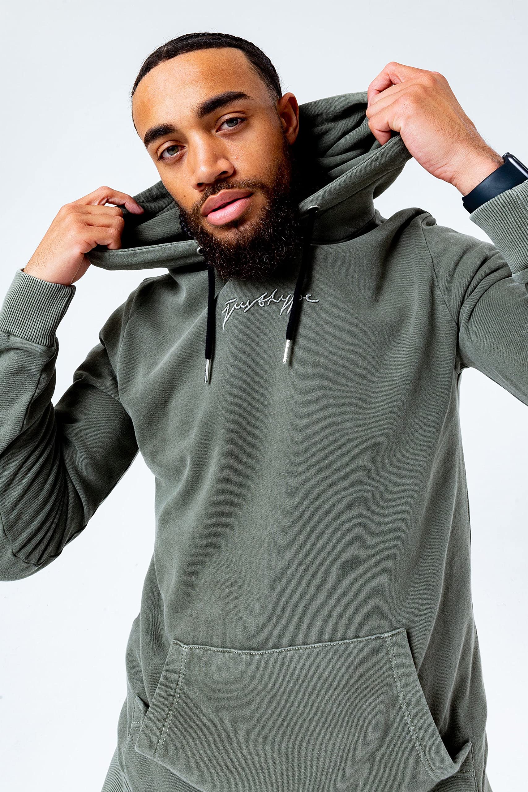 Hype Men's Acid Wash Hoodie - Trendy Distressed Pullover for Streetwear & Casual Outfits | Perfect for Urban Fashion & Everyday Comfort