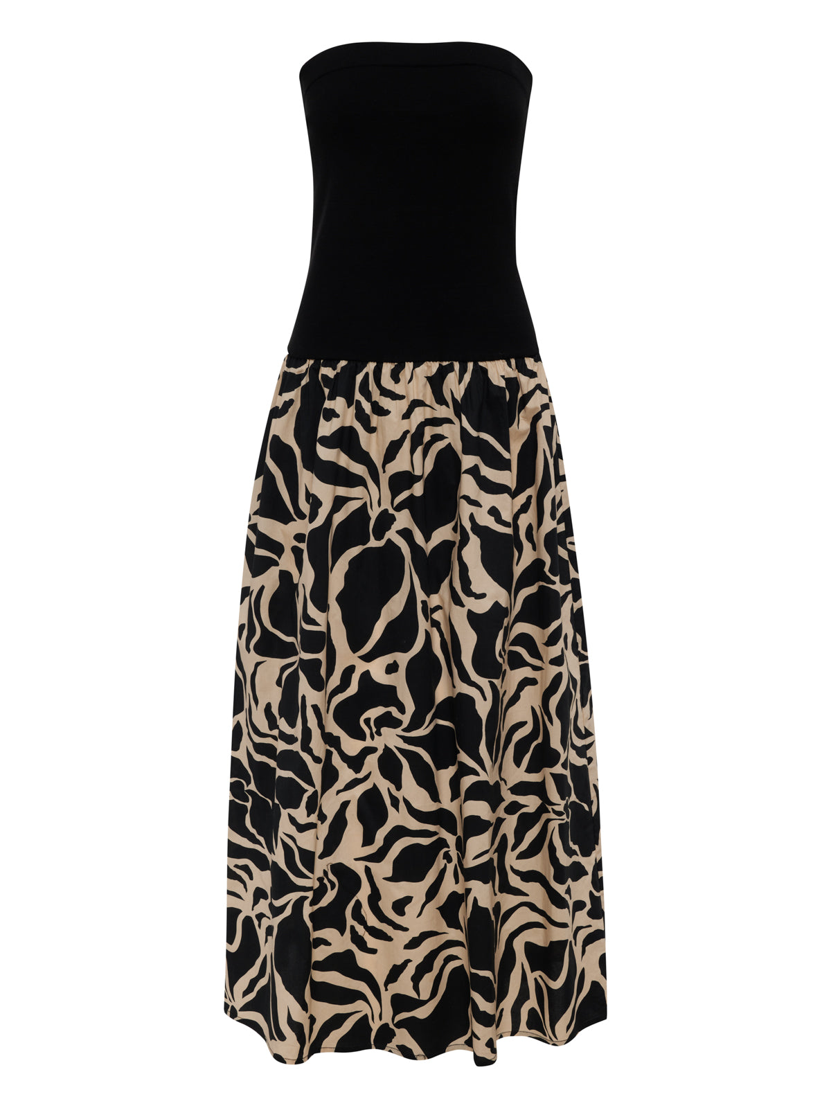Meet Me At Sea Midi Dress - Black Mirage | Flowy Beach Dress for Summer Vacations & Date Nights