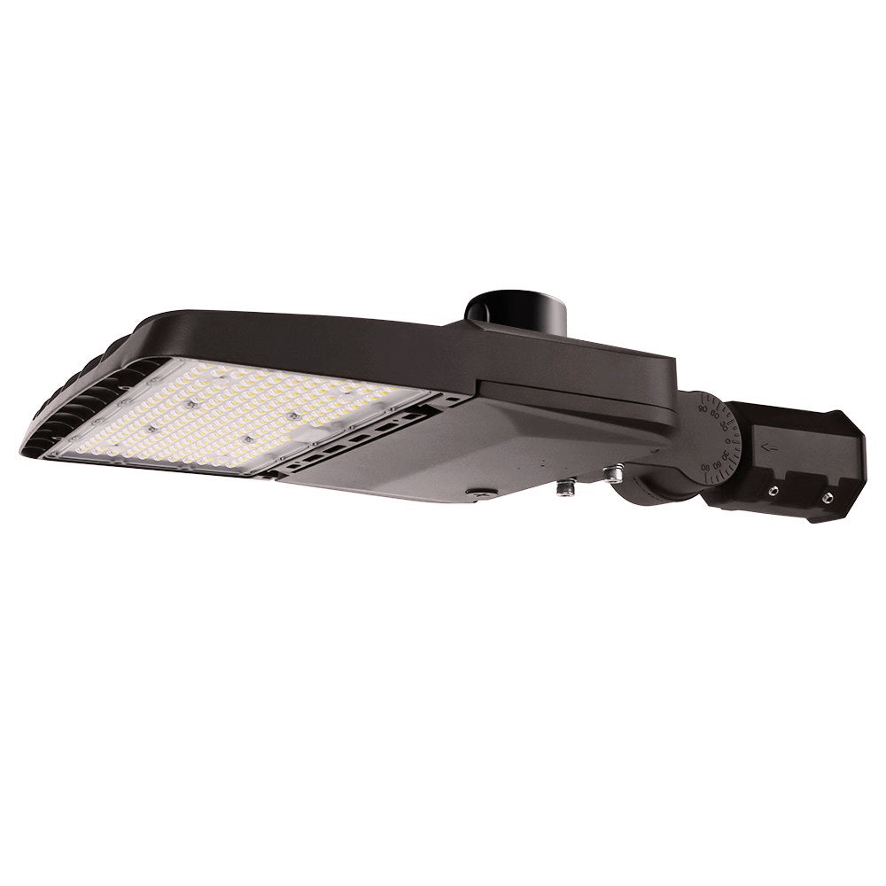 Konlite Vela I LED Parking Lot Light - 150W/120W/100W/80W - 23,000 Lumens - Type III - 120-277V - 50K/40K/30K CCT - 400W Equivalent - Energy Efficient Outdoor Lighting for Parking Lots, Warehouses & Commercial Areas