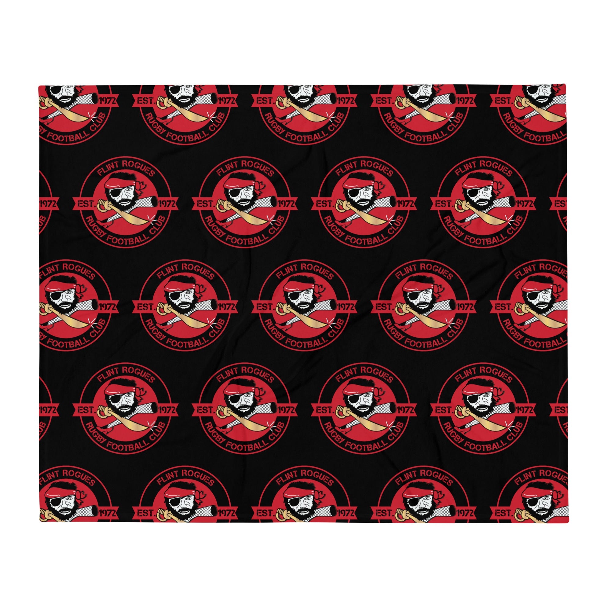 Flint Rogues RFC Throw Blanket - Soft & Cozy Football Team Blanket for Home, Office, and Game Day | Perfect Gift for Sports Fans