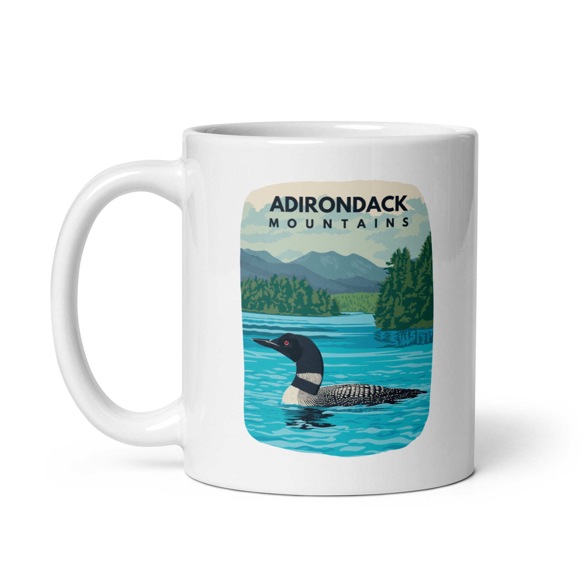 Premium Ceramic Coffee Mug with Unique Loon Design - Perfect for Hot & Cold Beverages, Ideal for Home, Office, or Camping Use