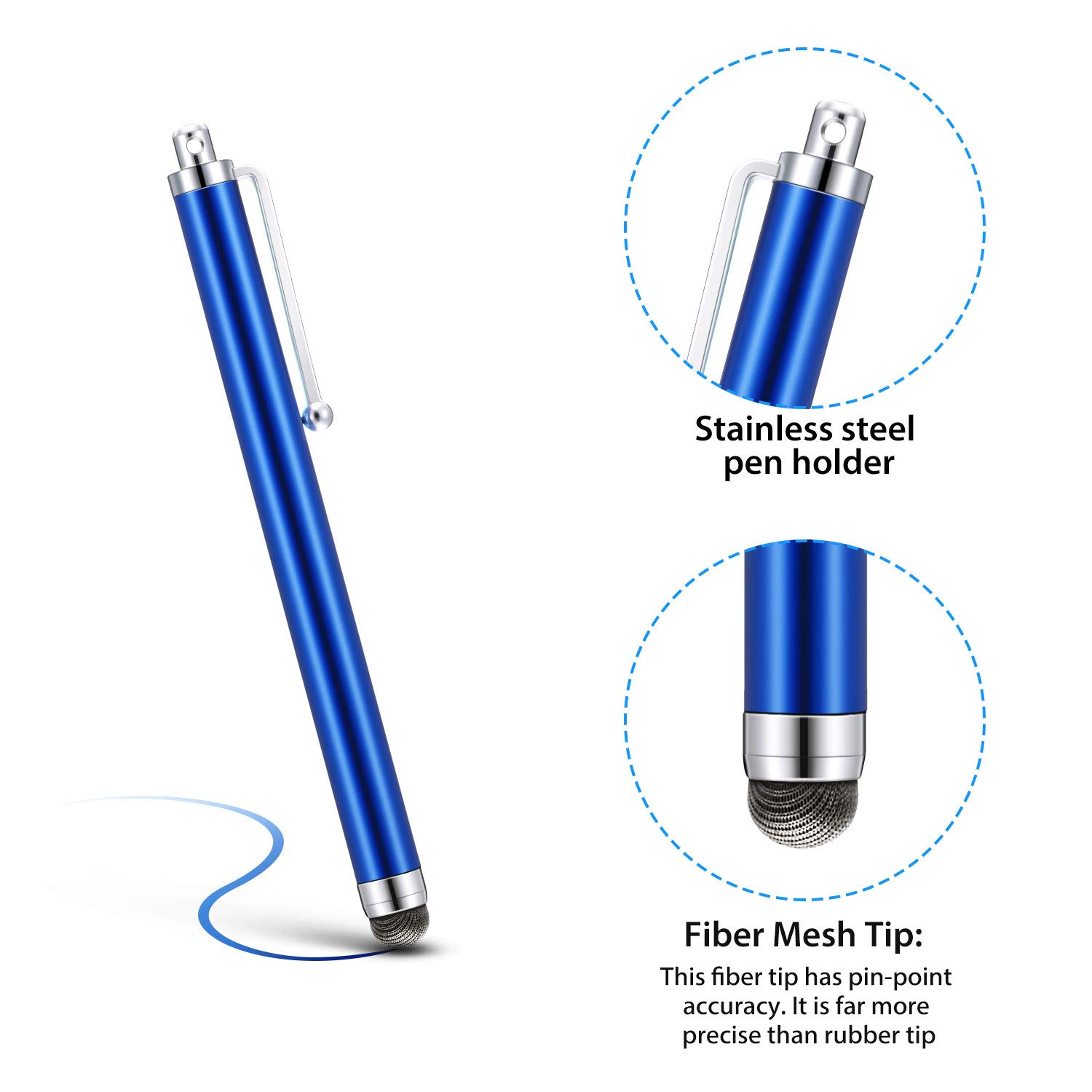 Outus 36-Pack Fiber Tip Stylus Pens for iPhone, iPad, Tablets - 12 Vibrant Colors | Universal Touch Screen Compatibility | Perfect for Drawing, Note-Taking & Digital Signatures
