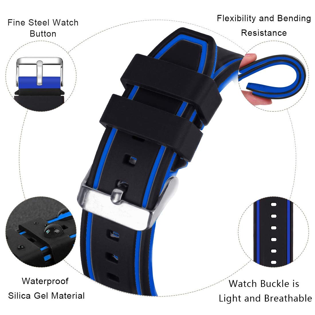 Compatible with Apple Watch Bands 49mm 45mm 44mm 42mm 41mm 40mm 38mm - Soft Silicone Sport Strap for iWatch Series Ultra 2/SE/10/9/8/7/6/5/4/3 - Durable Sweatproof Replacement Watch Band for Men & Women - Perfect for Running, Gym Workouts & Outdoor Activities
