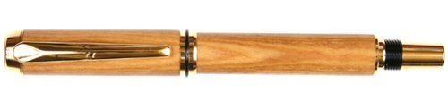 Lanier Pens Baron Rollerball Pen - Tennessee Gold Finish - Premium Olivewood Body - Elegant Writing Instrument for Office, Business Gifts & Luxury Collectors