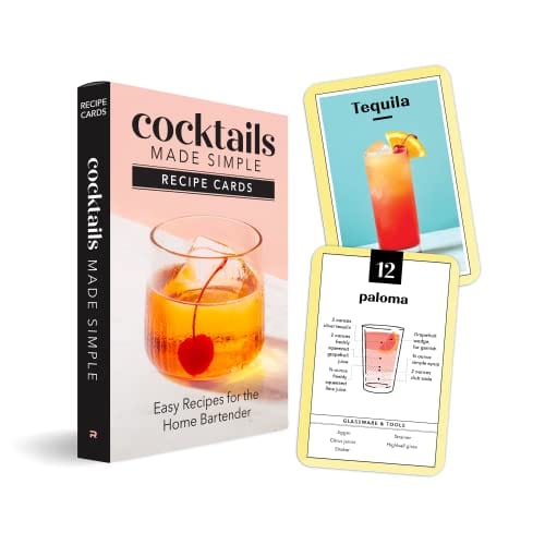 Easy Cocktail Recipe Cards for Home Bartenders | Simple Mixology Guide | Perfect for Parties & Entertaining