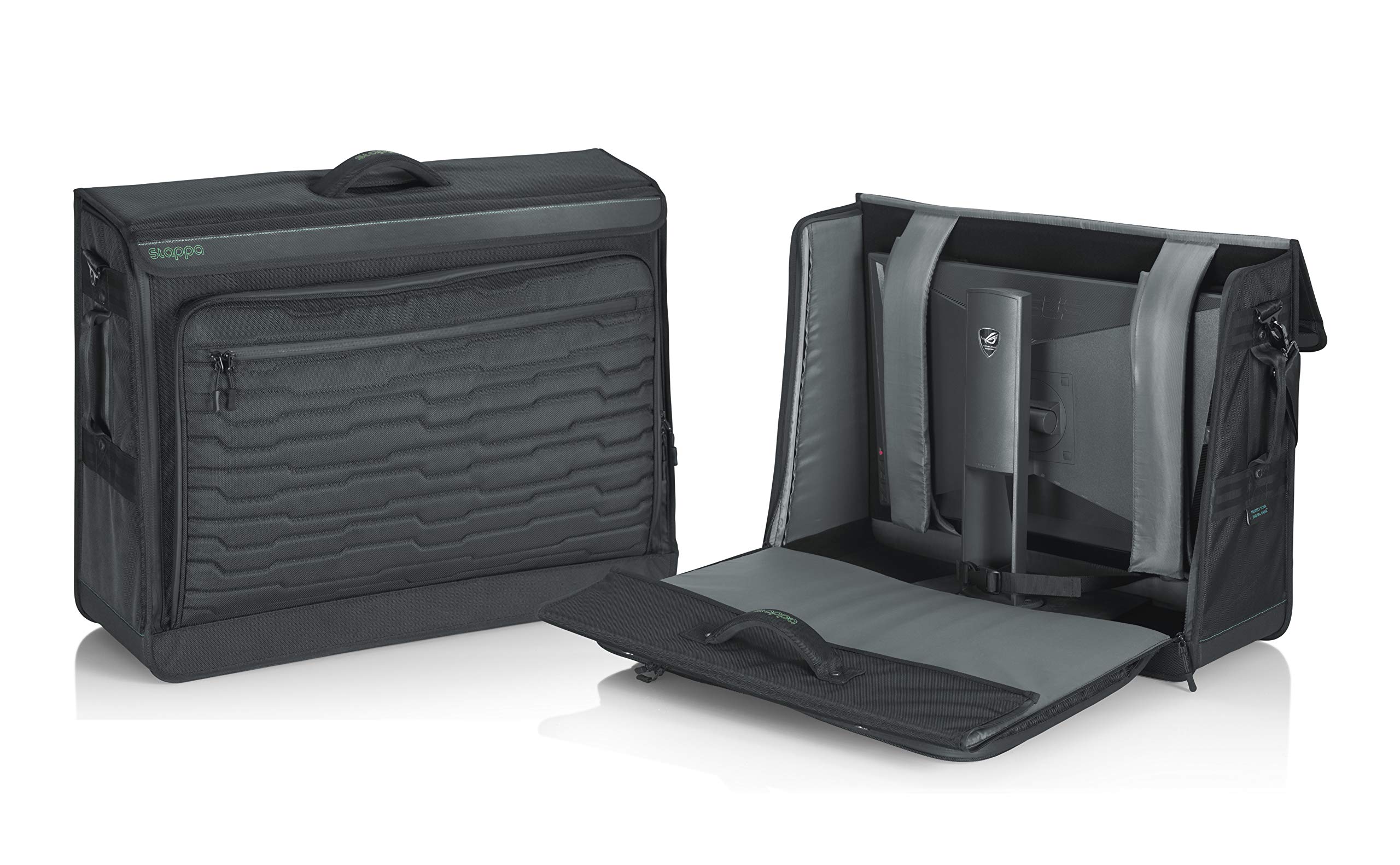 Slappa Gaming Monitor Tote Bag - Waterproof Zipper & Adjustable Shoulder Strap for 24-28 Inch Monitors (SL-MONITOR-TOTE) - Perfect for LAN Parties, Esports Events & Office Monitor Transport