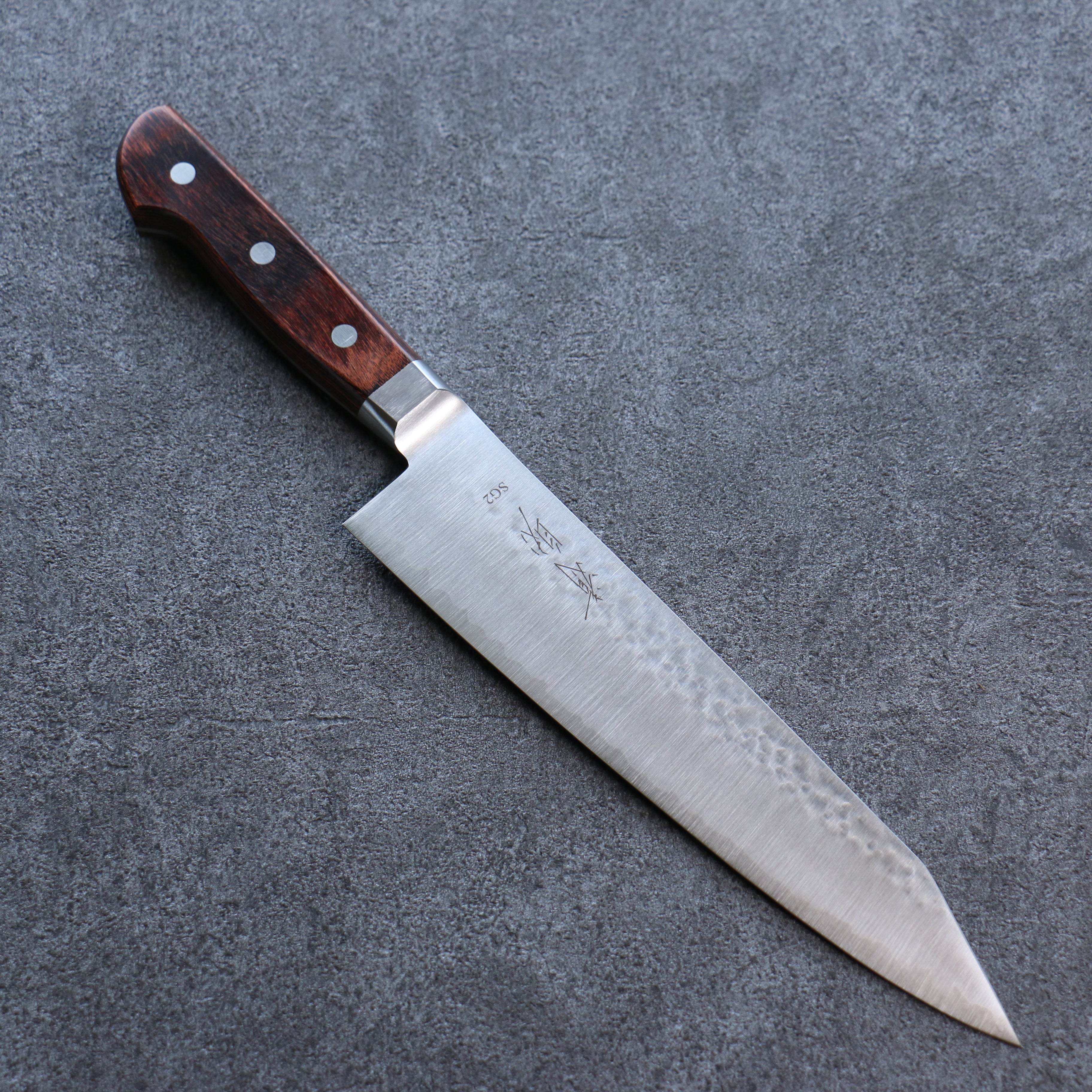 Premium Seisuke SG2 Hammered Kiritsuke Gyuto Japanese Chef Knife 210mm with Mahogany Handle - Perfect for Sushi, Sashimi & Precision Cutting