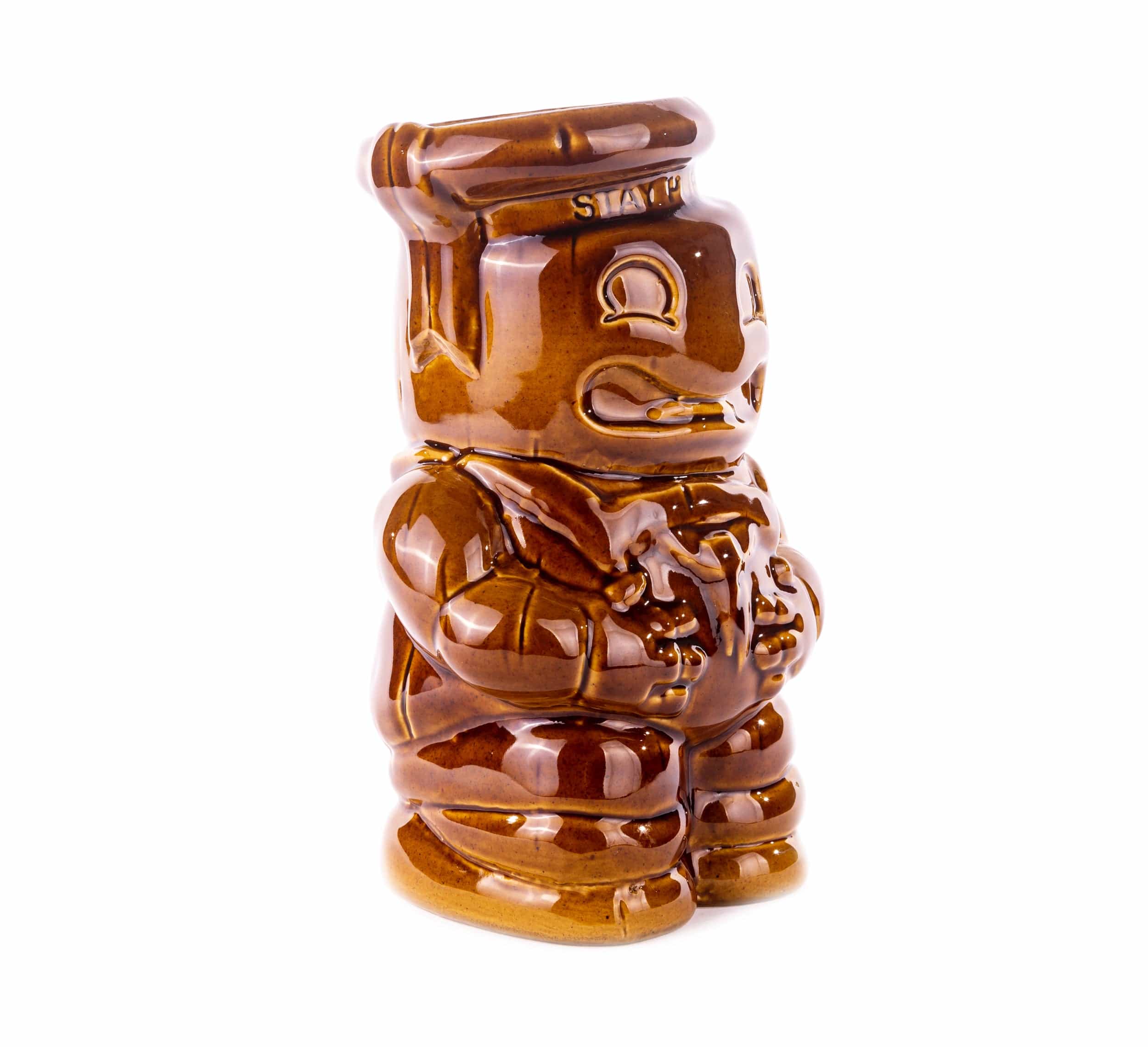 Ghostbusters Stay Puft Marshmallow Man Tiki Mug - Brown Collectible Cup for Movie Fans, Halloween Party Decor & Retro Home Bar Accessories