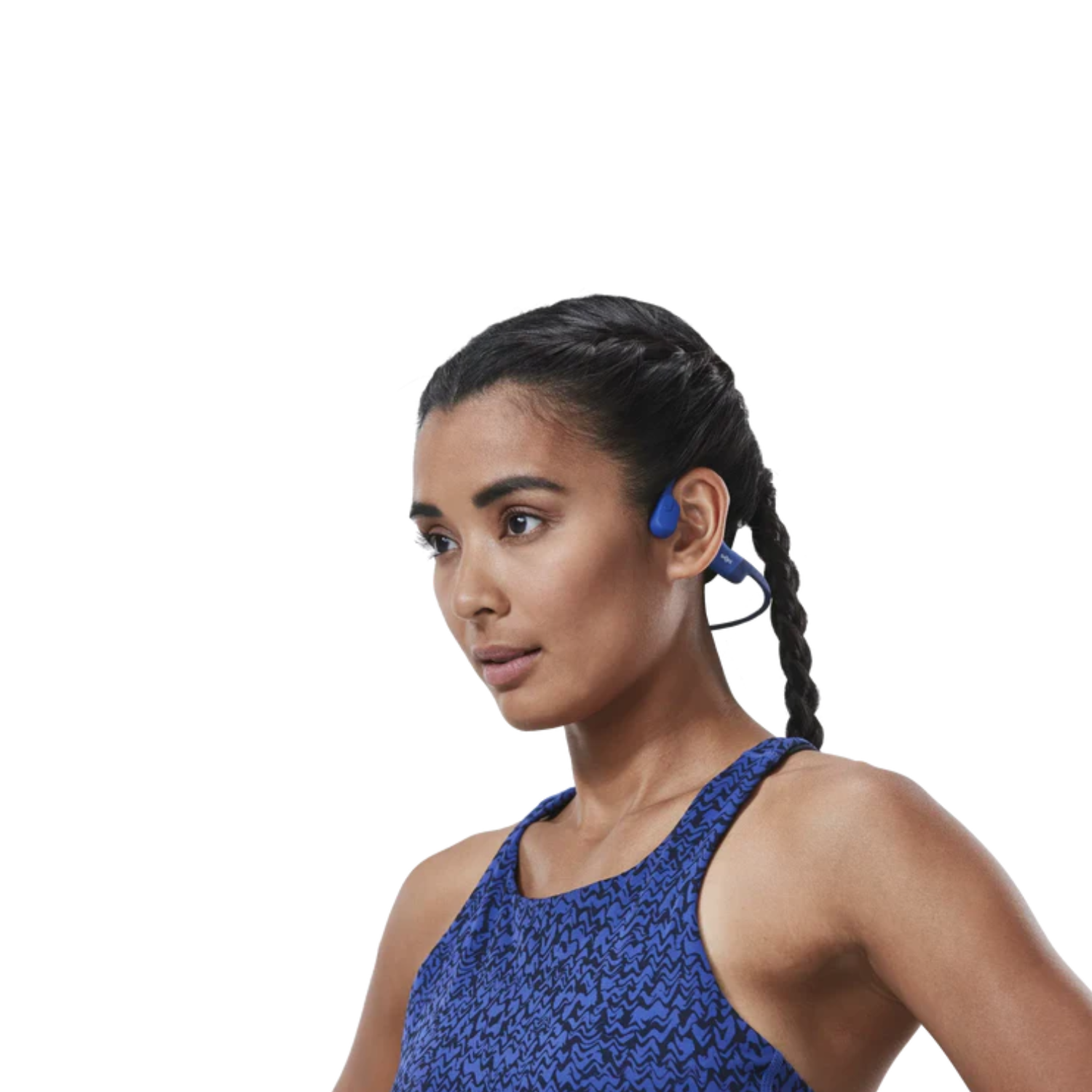 Shokz OpenRun Bone Conduction Wireless Headphones - Blue | Perfect for Running, Cycling & Outdoor Sports