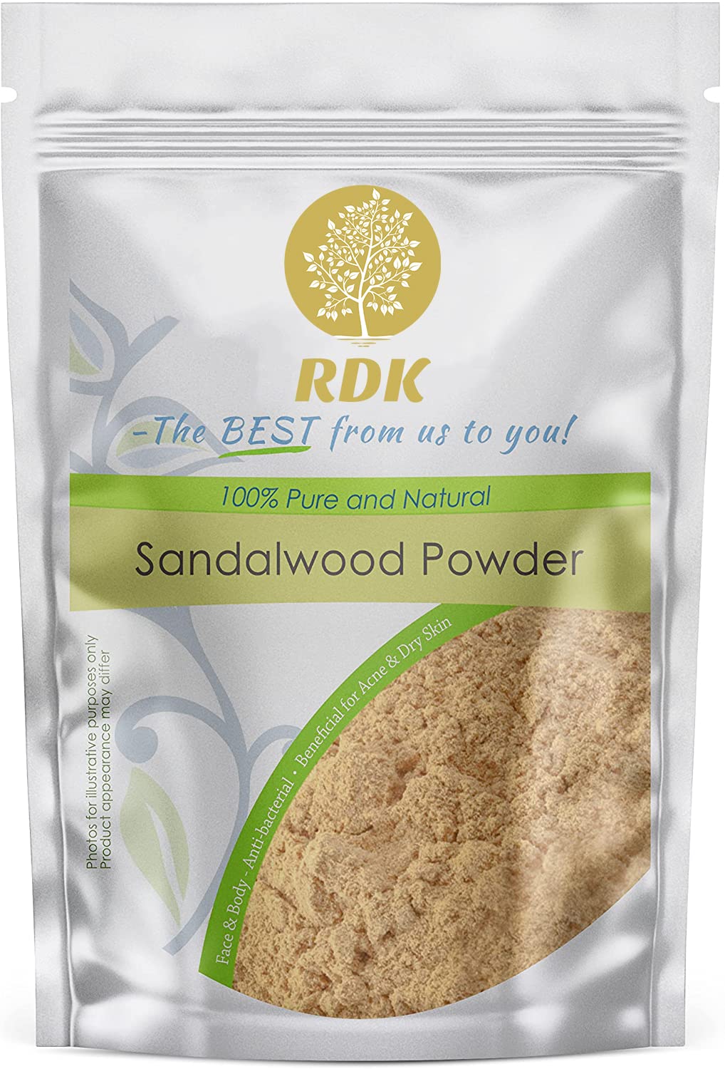 Organic Sandalwood Powder Face Mask for Acne & Anti-Aging | Natural Skin Whitening & Exfoliation Treatment | Cruelty-Free Chandan Chura for Glowing Skin (25g) - Perfect for Spa Days & At-Home Skincare Routines