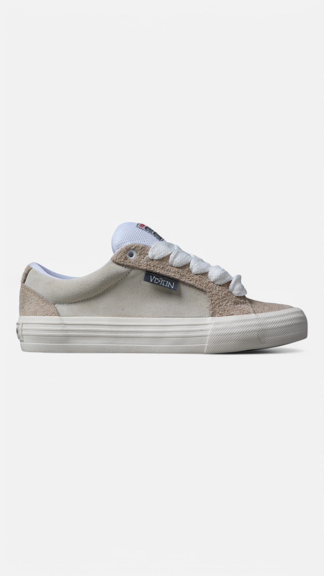 Vision Street Wear Odd Cirkus Suede Skate Shoes - Beige Color for Men & Women | Comfortable Sneakers for Skateboarding, Streetwear Fashion & Casual Wear