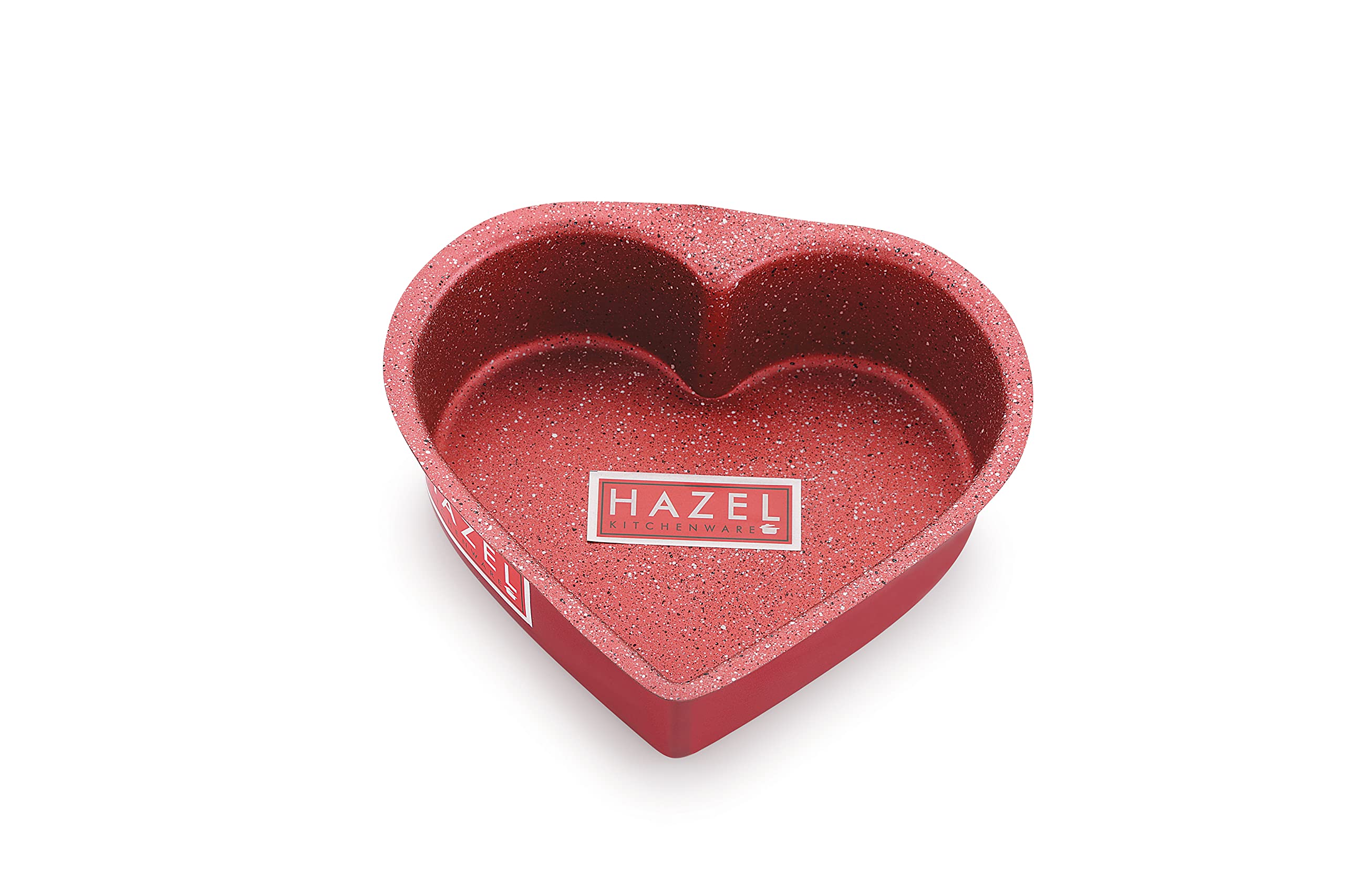 Non-Stick Heart-Shaped Cake Mold - 1/2kg (500g) Aluminized Steel Baking Pan for Microwave & OTG - Perfect for Valentine's Day, Birthday Cakes & Home Baking (Red)