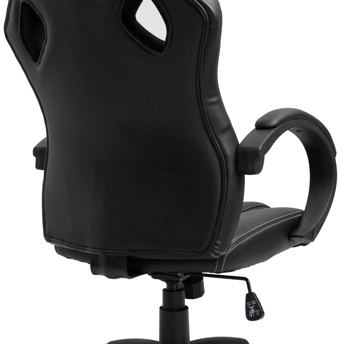 High Back Racing Style Office Gaming Chair - Adjustable Swivel Seat, Ergonomic Faux Leather Computer Desk Chair for Work & Gaming - Available in 3 Colors (Black/Red/Blue) - Perfect for Home Office, Gaming Setup & Streaming Studio