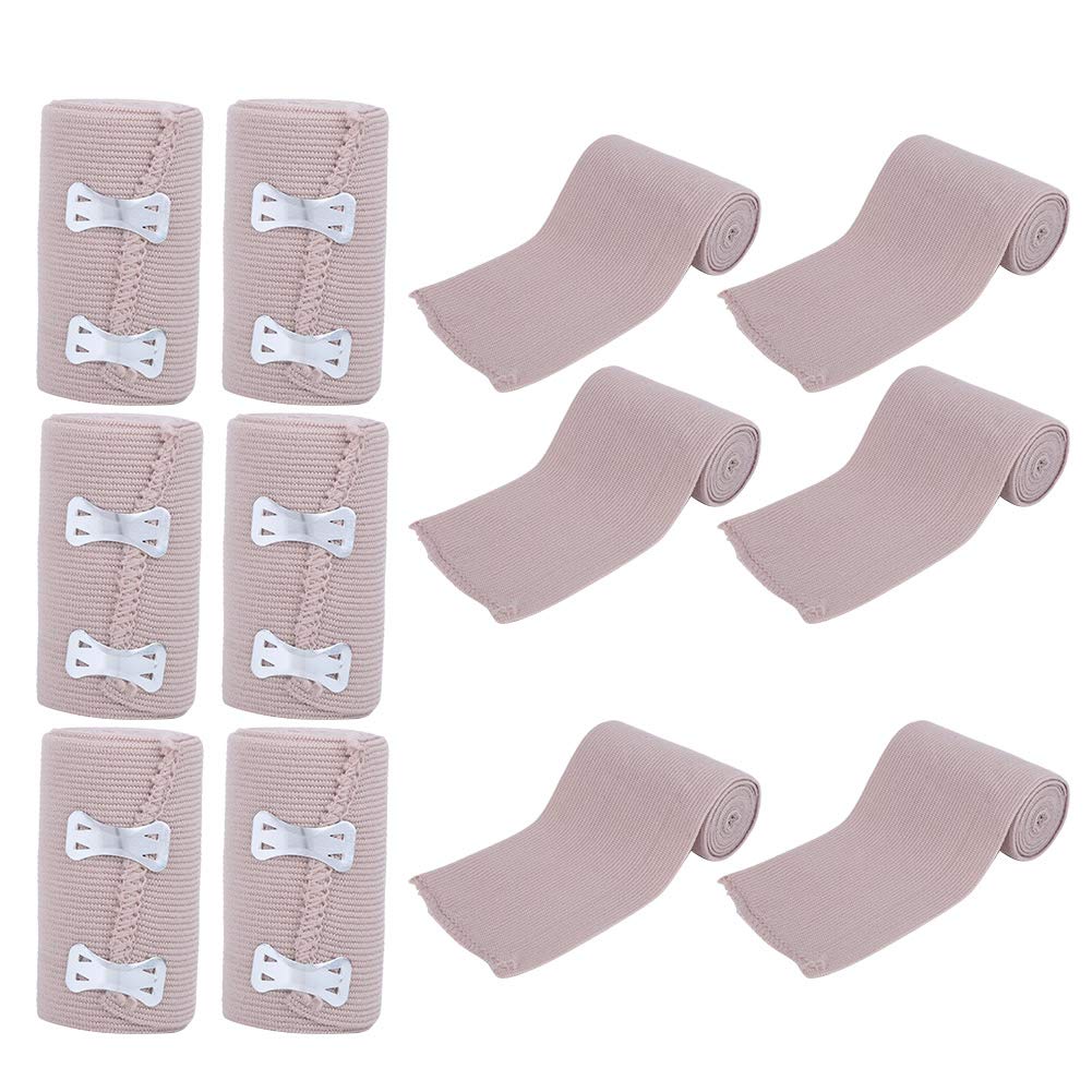 12 PCS Elastic Bandage Wrap - Breathable Compression Bandage for Wound Dressing, Sports Injury & First Aid | Ideal for Ankle Support, Sprains, Post-Surgery Recovery & Emergency Kits