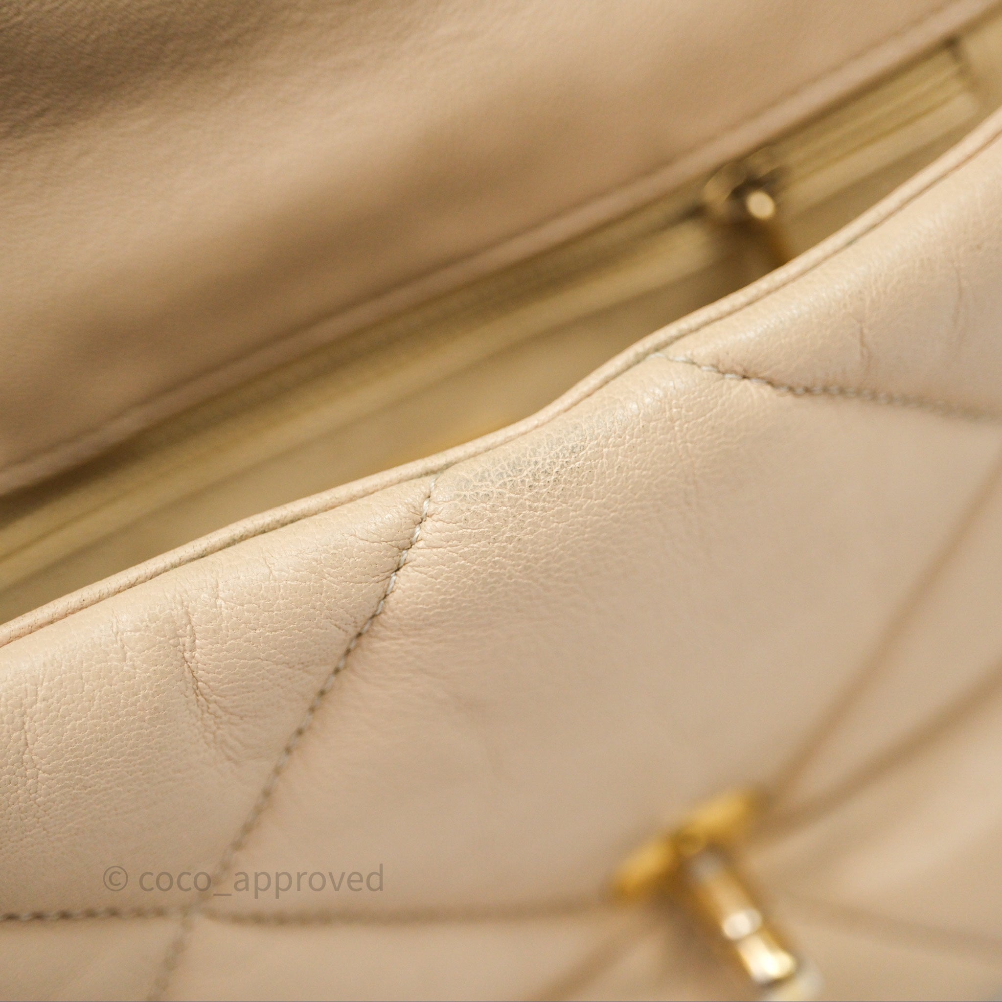 Chanel 19 Small Beige Mixed Hardware Flap Bag - Luxury Designer Handbag for Women | Perfect for Everyday Use, Work & Special Occasions