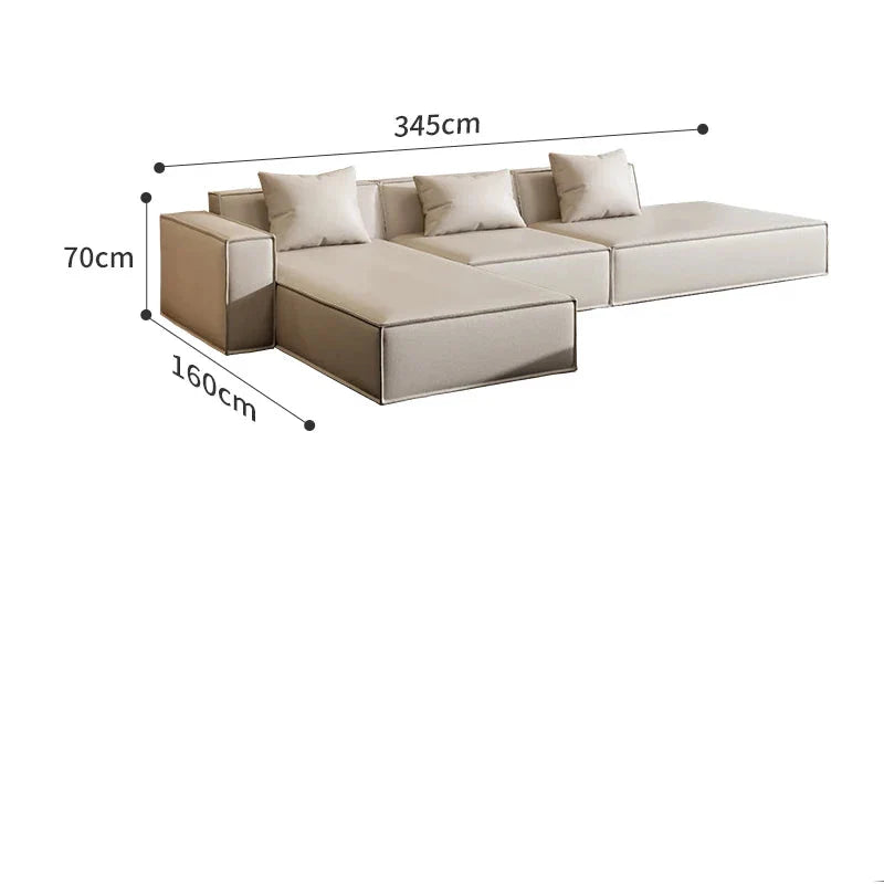 Modern Tofu Minimalist Lounge Sofa Set - 3-Piece Contemporary Fabric Sectional Couch for Small Spaces, Living Room, Apartment & Studio - Perfect for Relaxing, Entertaining & Compact Urban Living