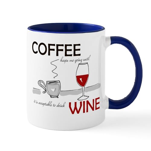 White/Navy Inside - Coffee Wine Mugs