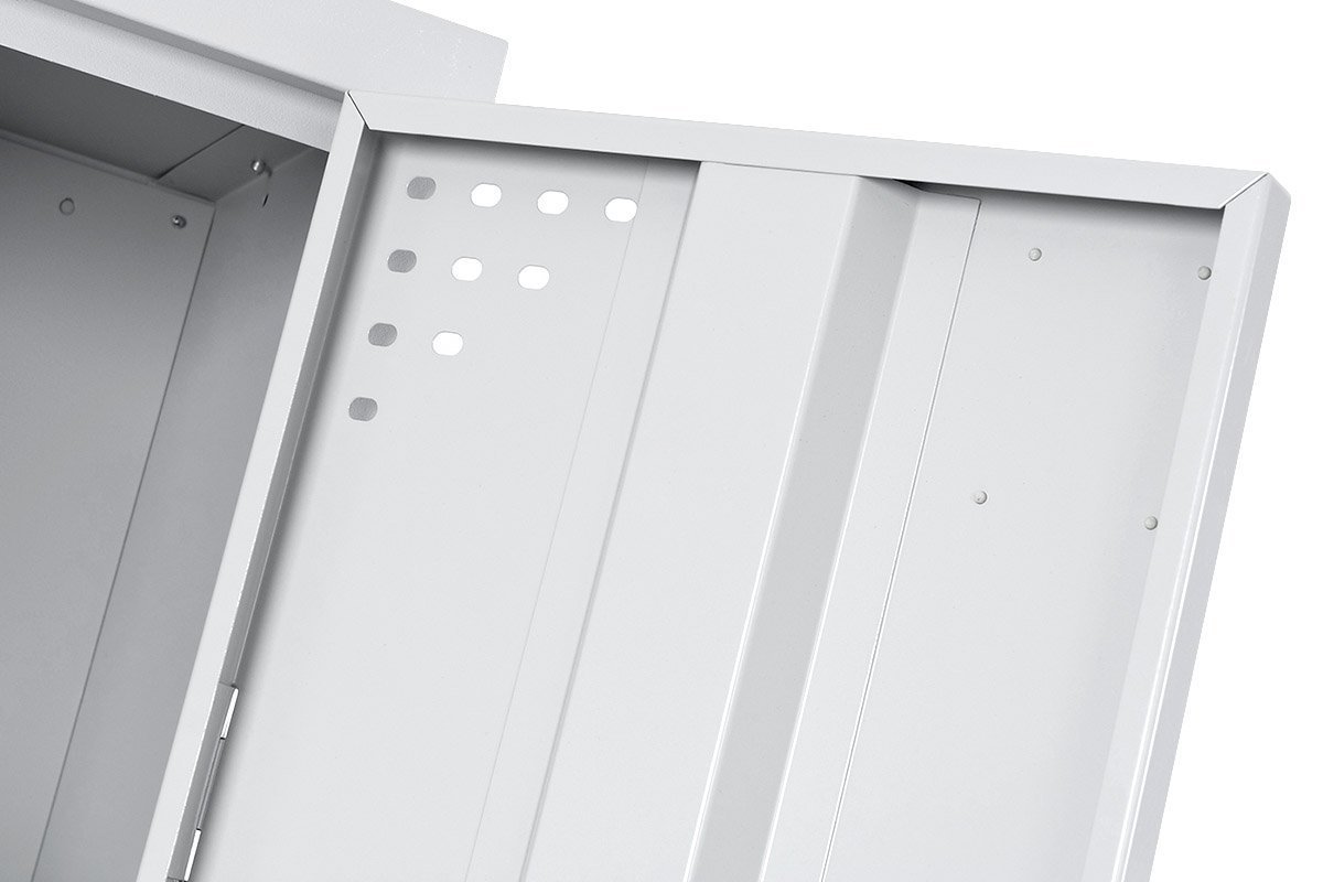2-Tier Metal Locker with Sonic Design - Secure Storage for Home, Office & Gym Organization (Single Door)