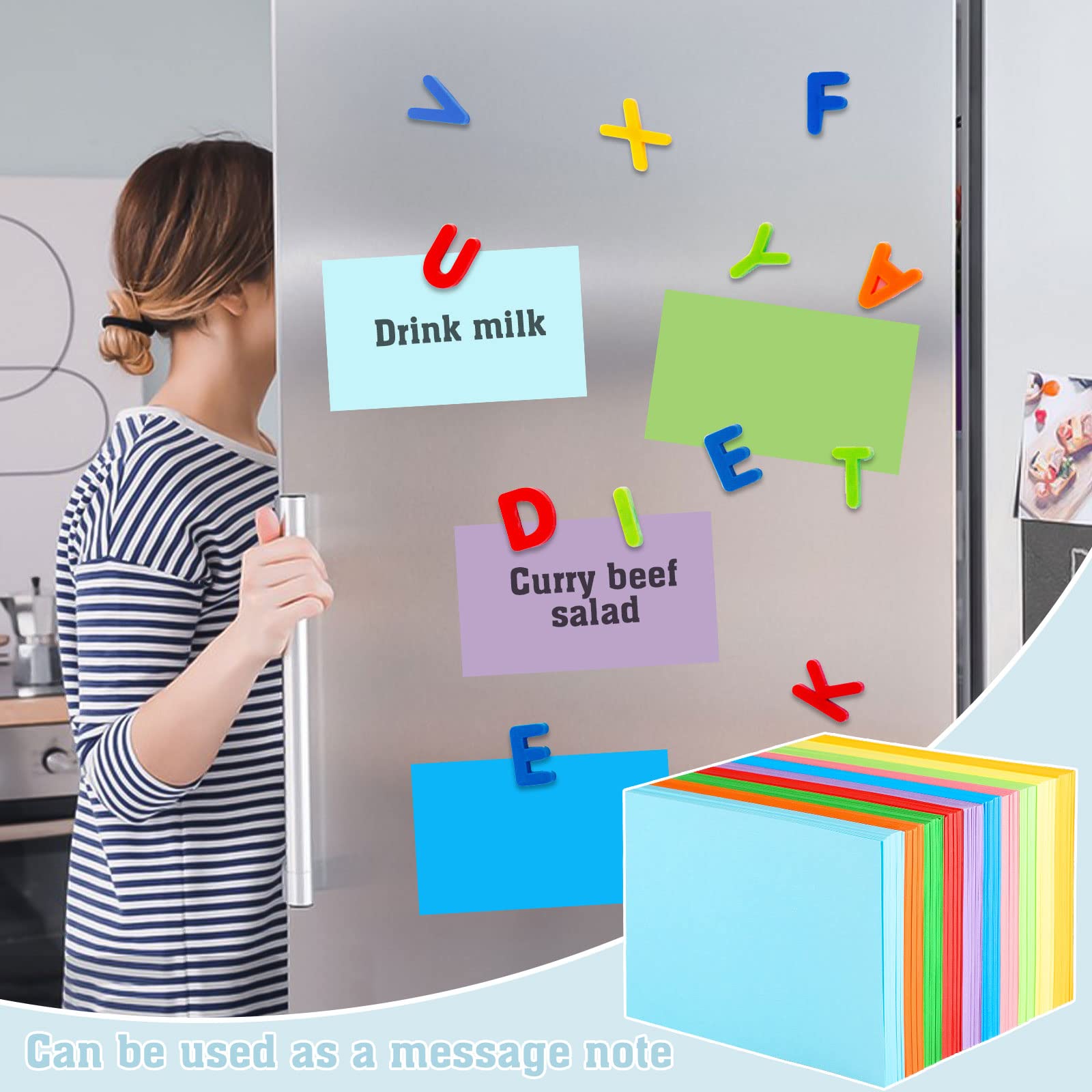 600-Piece Colored Index Cards 4x6 Inch - Blank Flash Cards for Studying, School & Office Supplies - Perfect for Note-Taking, Memorization & Organization