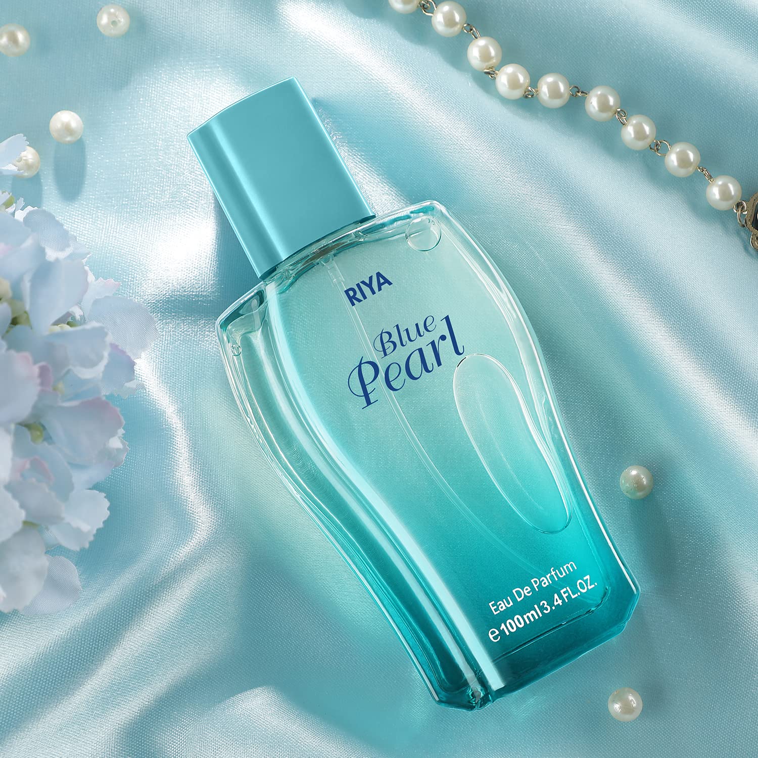 RIYA BLUE PEARL Women's Perfume - 100ml Eau De Parfum with Long Lasting Citrus Jasmine Scent | Floral Fragrance Spray for Women | Perfect Gift for Her - Great for Date Night, Office & Special Occasions