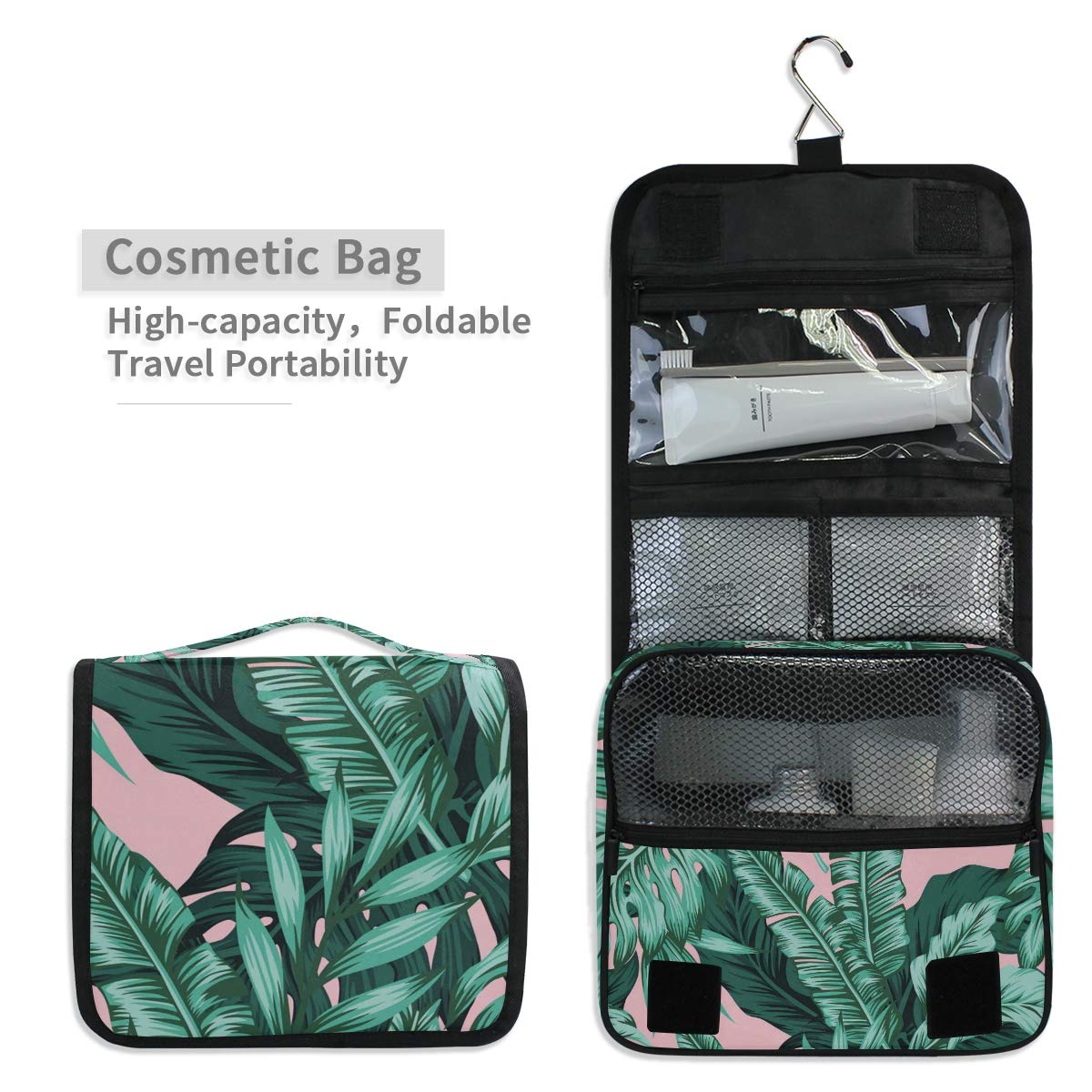 Large Hanging Toiletry Bag for Women - Waterproof Travel Cosmetic Organizer with Sturdy Hook | Portable Makeup Pouch for Business Trips, Vacations & Gym Use
