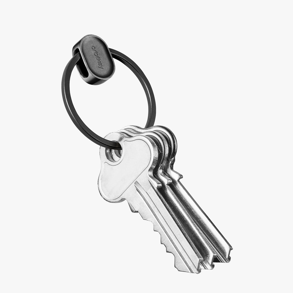 ORBITKEY Ring V2 - Premium Minimalist Key Organizer (Black) | Compact & Durable Key Holder for Home, Office, Travel & Everyday Carry
