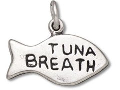 Sterling Silver Tuna Fish Cat Charm Pendant - Elegant Jewelry for Cat Lovers, Perfect for Necklaces, Bracelets & Gifts | Pet Lover Accessories, Animal-Themed Jewelry