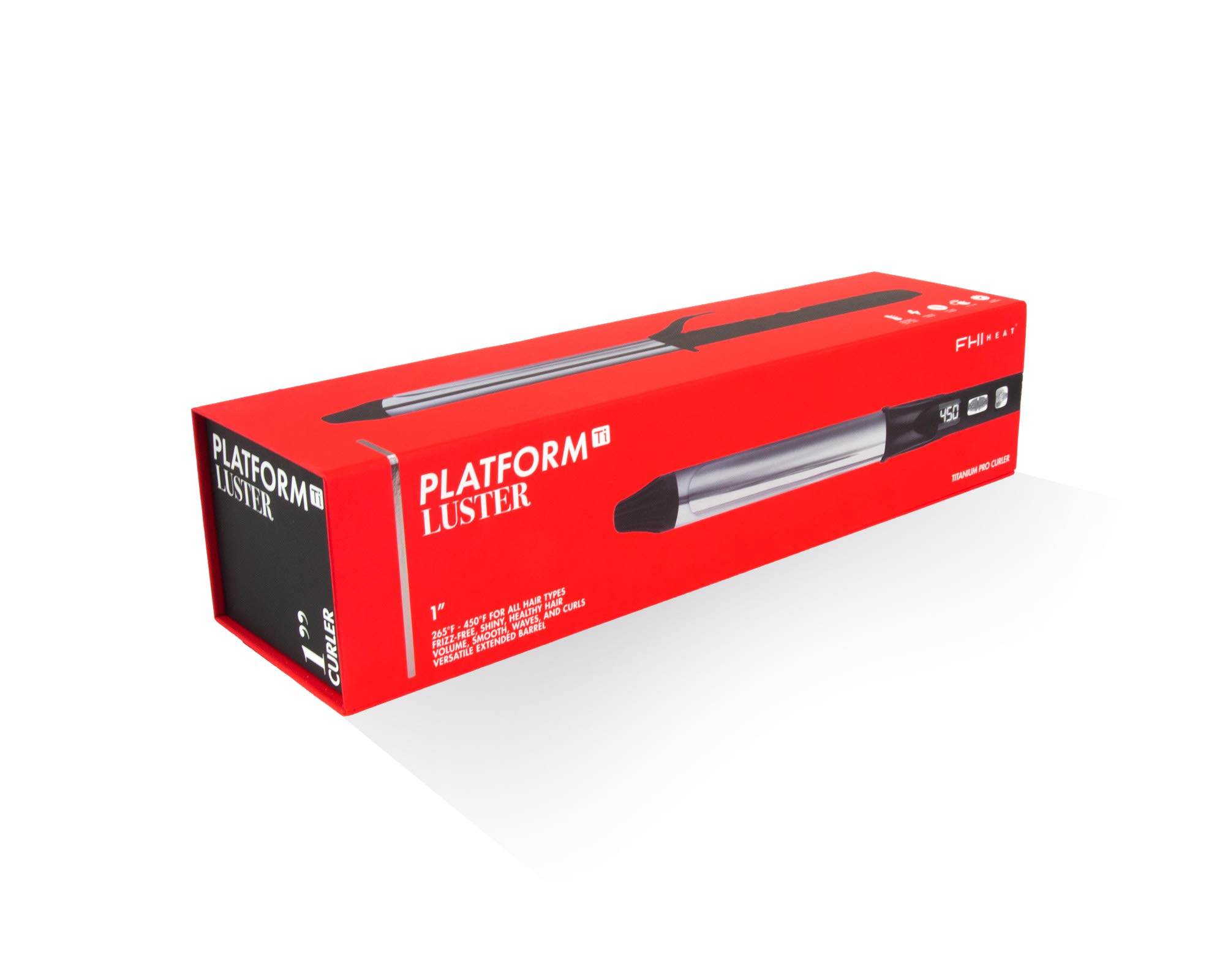 FHI Heat Platform Ti Luster - 1 Inch Titanium Professional Curling Iron for Salon-Quality Waves & Curls - Perfect for Home Styling & Professional Use