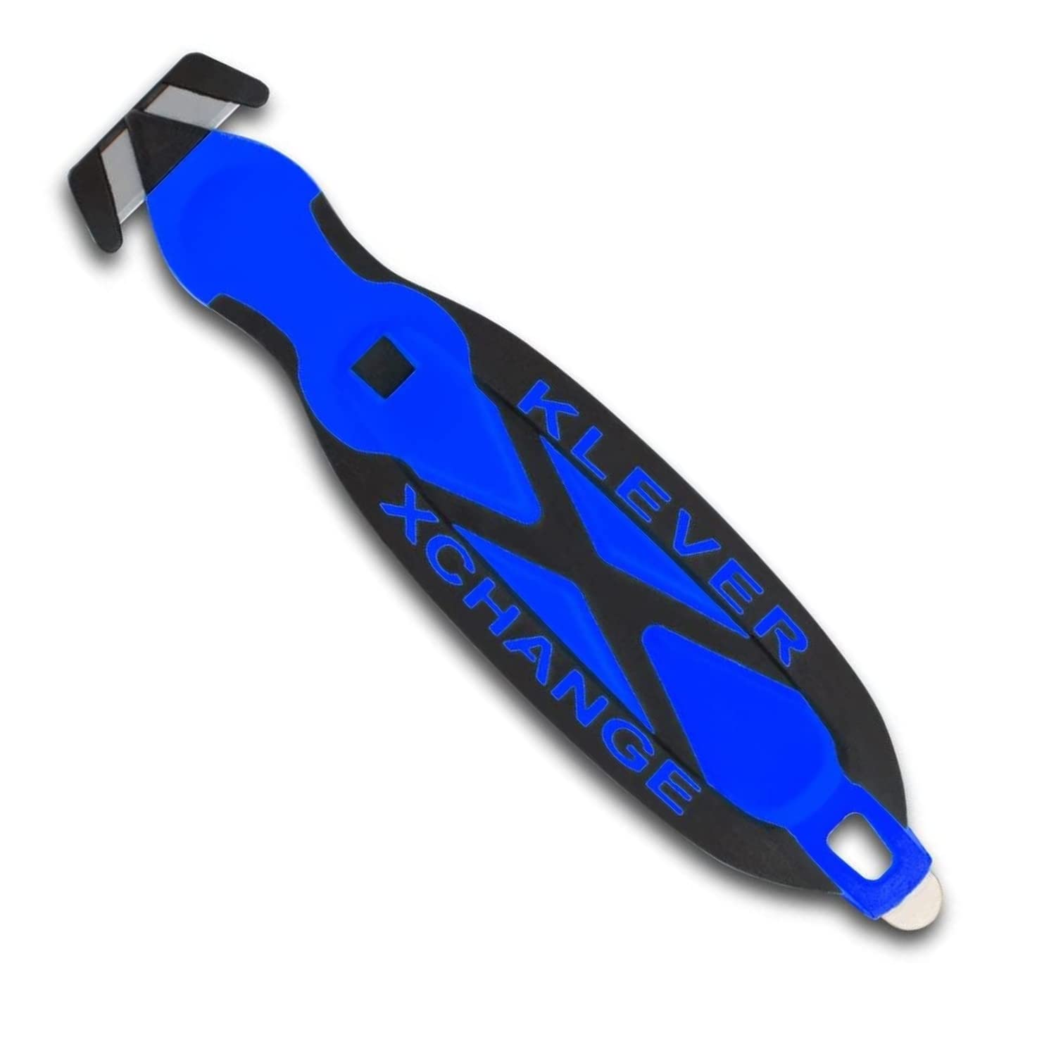 Klever X-Change Box Cutter with Narrow Cut Head - 10 Pack Carbon Steel Utility Knives for Opening Packages, Boxes, Film & Tape (Blue, KCJ-XC-20B) - Ideal for Warehouse, Shipping, Retail & Home Use