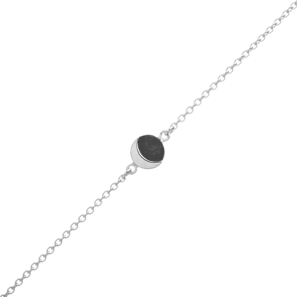 Celestial Midnight Bracelet - Elegant Silver Moon & Star Charm Bracelet for Women | Perfect for Evening Parties, Date Nights & Special Occasions