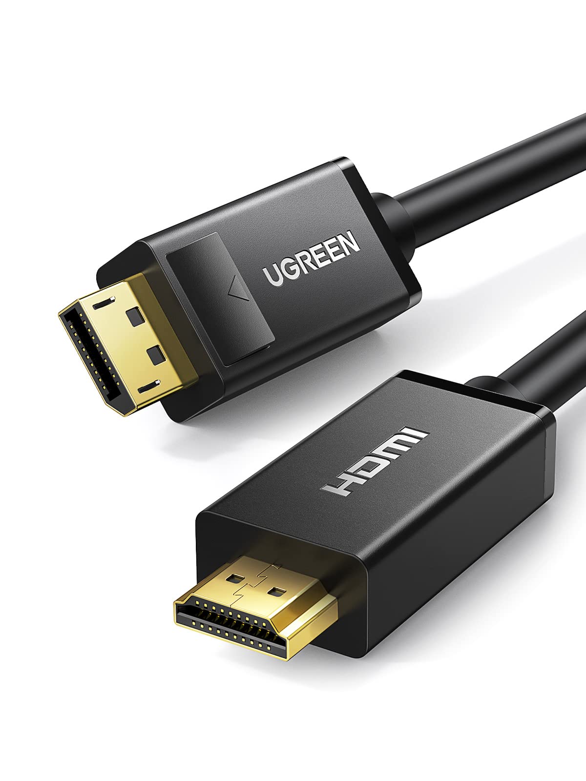 UGREEN 4K DisplayPort to HDMI Cable 6FT - 4K@60Hz, 2K@60Hz, 1080P@120Hz - Uni-Directional Connector - Compatible with Dell, GPU, AMD, Nvidia - Perfect for Gaming, Home Theater & Office Setup