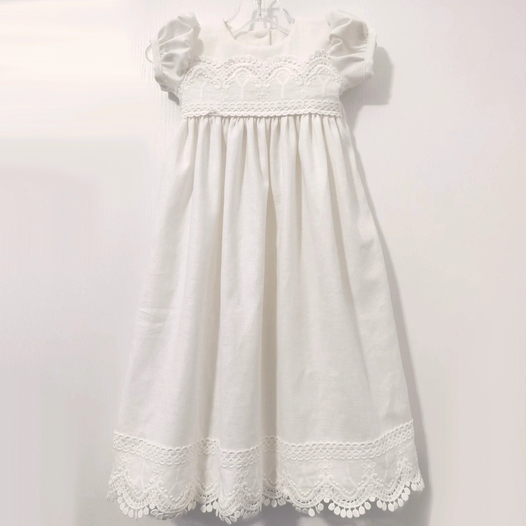 Darla Blessing Gown - Elegant Floral Lace Wedding Dress for Bride - Perfect for Church Ceremonies & Formal Occasions