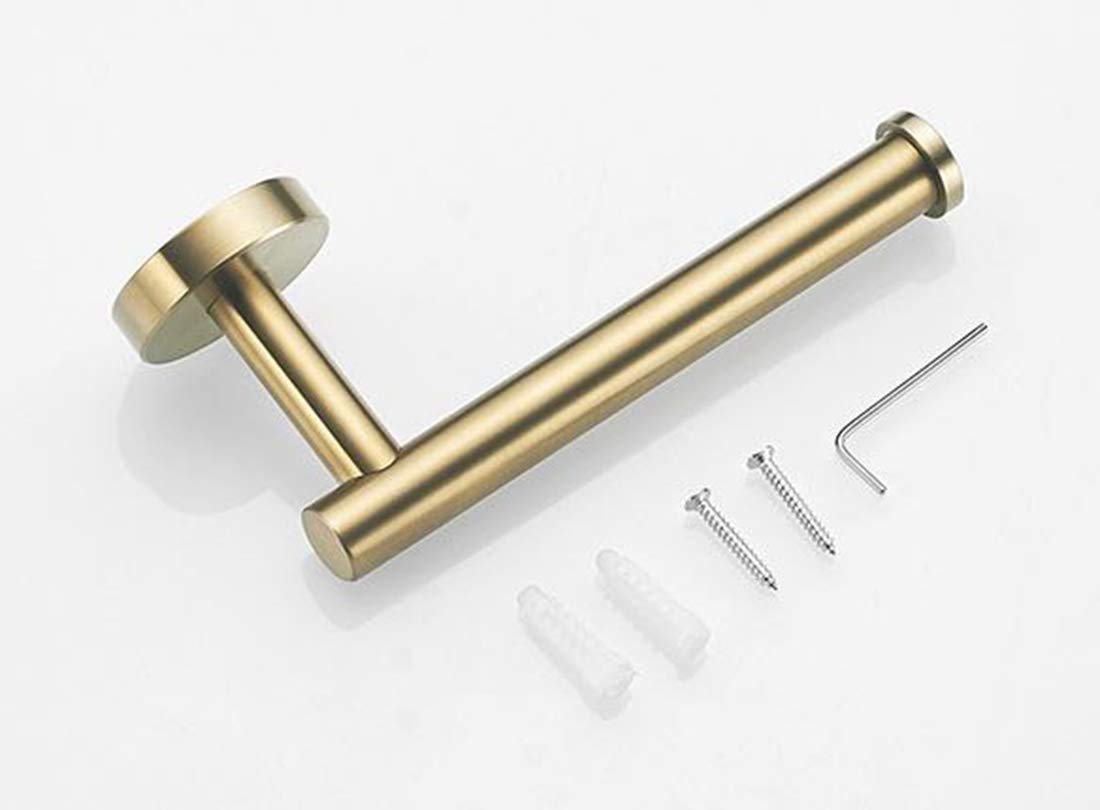 Premium Stainless Steel Bathroom Accessories Set - Towel Bar, Hook & Toilet Paper Holder (3-Piece, Gold) for Modern Bathroom & Spa Decor - KB-TS-01