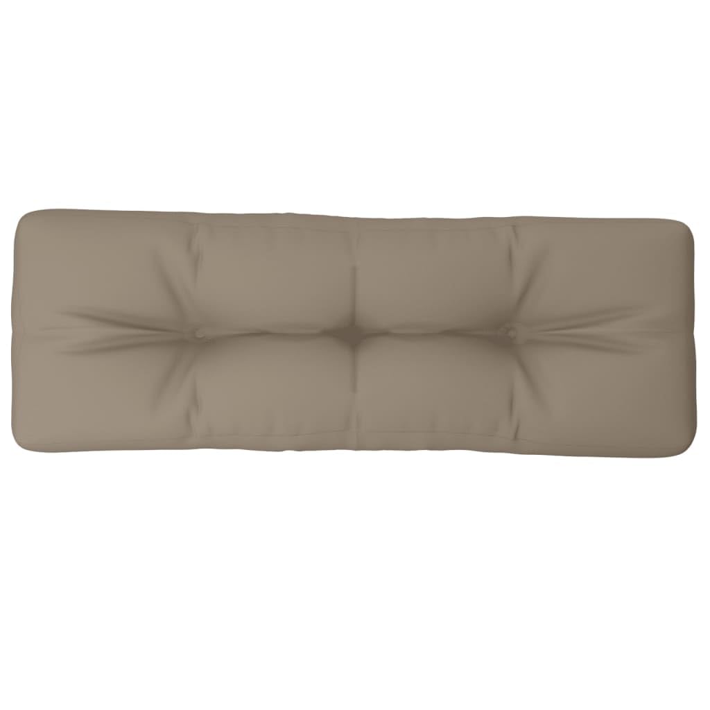 Waterproof Outdoor Chair Cushion - vidaXL Garden Patio Furniture Seat Cushion with Back Pillow, Taupe Fabric - Perfect for Poolside Lounging, Deck Chairs & Outdoor Dining Sets