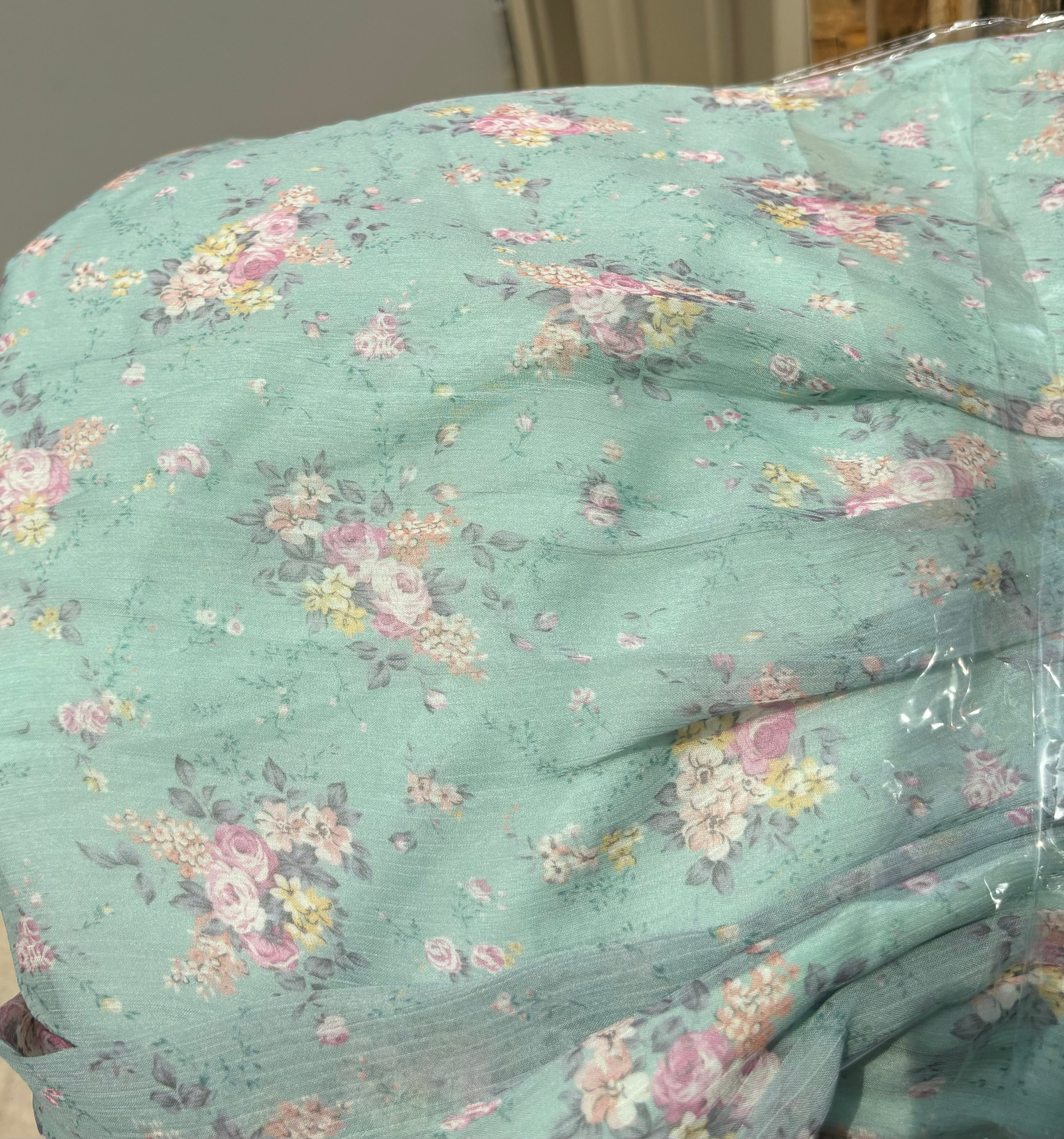 Melody Maxi Dress in Turquoise Floral Print - Bump Friendly Maternity Dress & Inclusive Sizing (S-3XL) - Perfect for Beach Vacations, Summer Weddings and Boho Chic Outfits