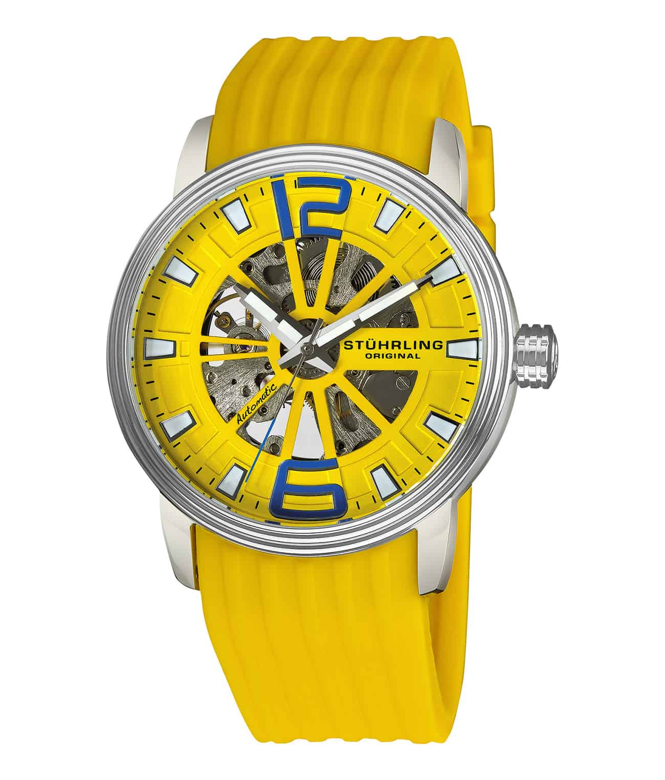 Delphi Achilles 1078 Automatic 44mm Skeleton Watch for Men - Luxury Mechanical Timepiece with Transparent Dial - Perfect for Business, Formal Events & Collectors
