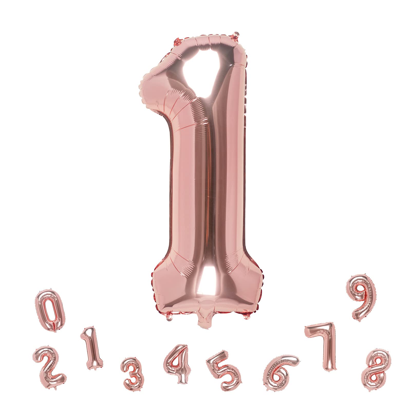 32 Inch Rose Gold Number 1 Foil Balloons for Birthday Party Decorations - Pack of 1 | Perfect for 1st Birthday, Anniversary, Graduation & Baby Shower Celebrations