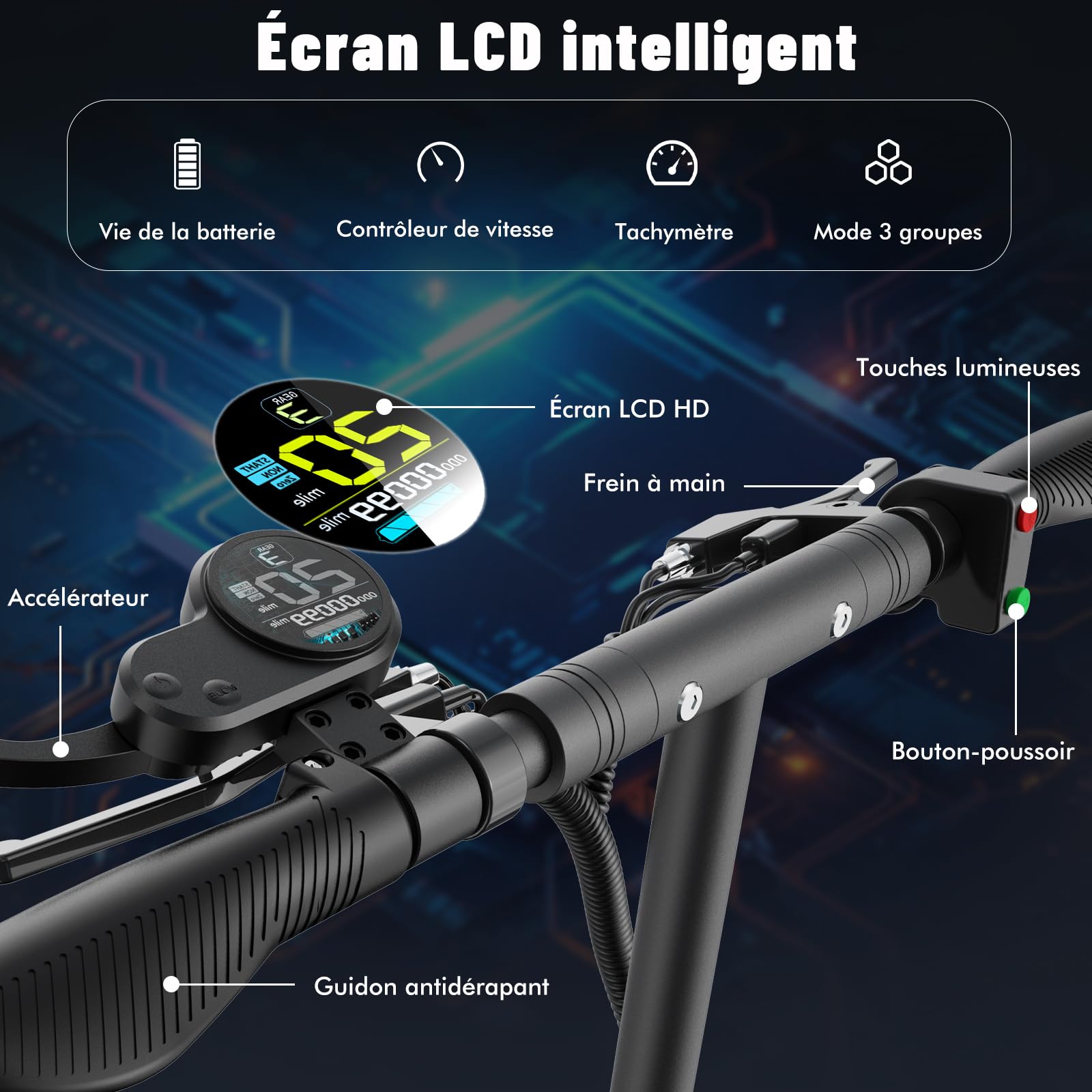 JOYOR Y6S Electric Scooter for Adults - 500W Motor, 48V 18Ah Battery, 55-75km Range, 10