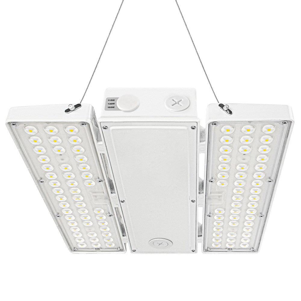 PAVO II LED High Bay Light 155W - 3 Watts Selectable, 22,750 Lumens, 277-480V, 5000K/4000K Color Temperature - Energy Efficient Replacement for 400W Metal Halide - Perfect for Warehouses, Factories, and Industrial Spaces