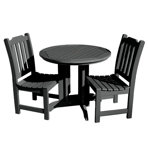 Lehigh Collection 3-Piece Round Outdoor Patio Dining Set - Perfect for Backyard, Garden & Poolside Entertaining