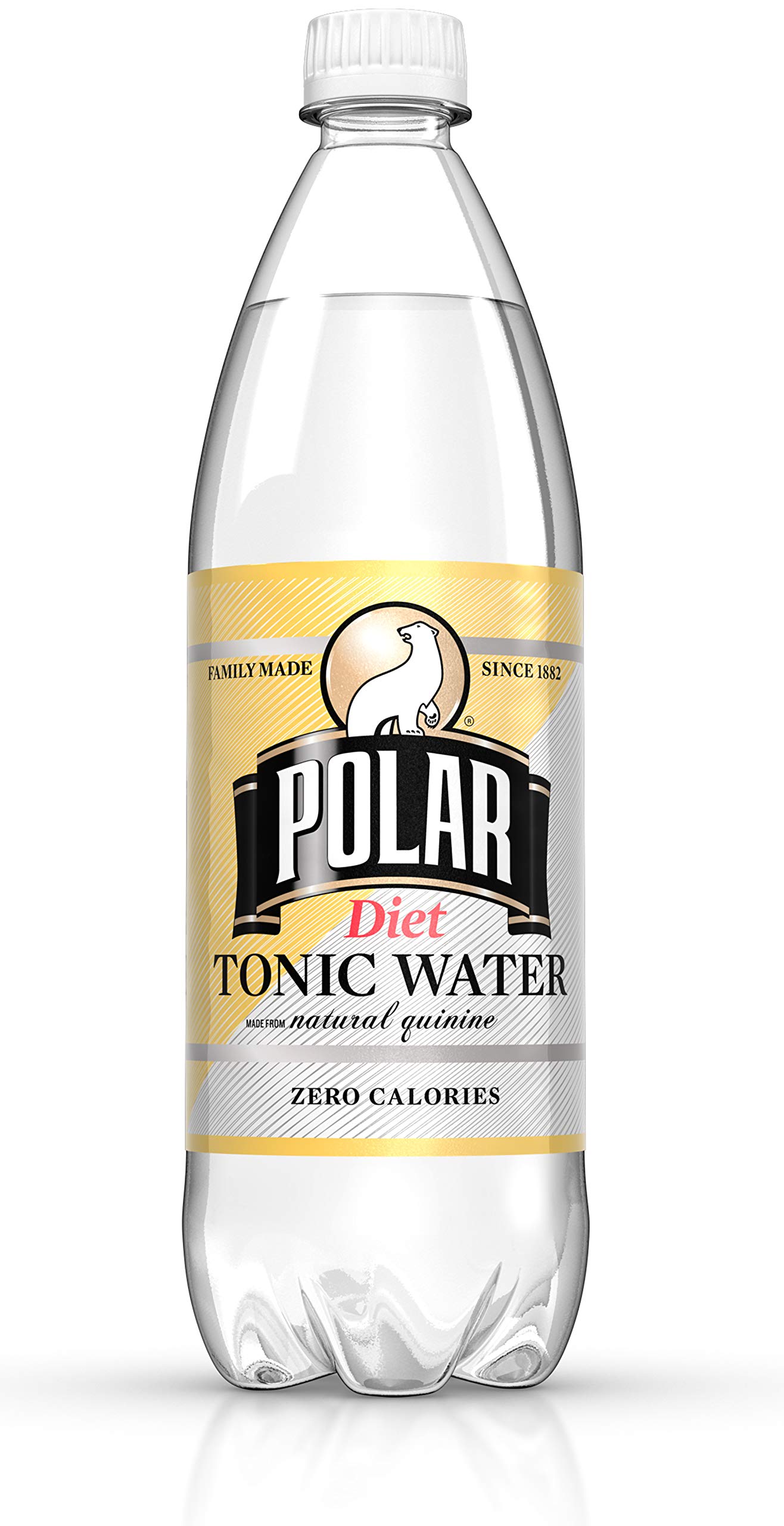 Polar Beverages Diet Tonic Water - 12 Pack (33.8 Fl Oz Each) | Low Calorie Mixer for Gin & Vodka Cocktails | Perfect for Parties, Home Bars & Mocktails