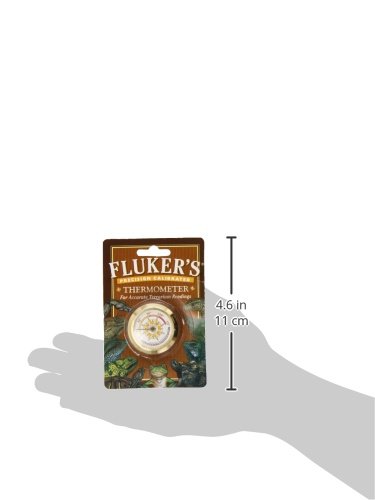 Fluker's Round Digital Thermometer for Reptile Terrariums - Accurate Temperature Readings for Snakes, Lizards & Amphibians - Perfect for Monitoring Habitat Conditions in Glass Tanks & Enclosures