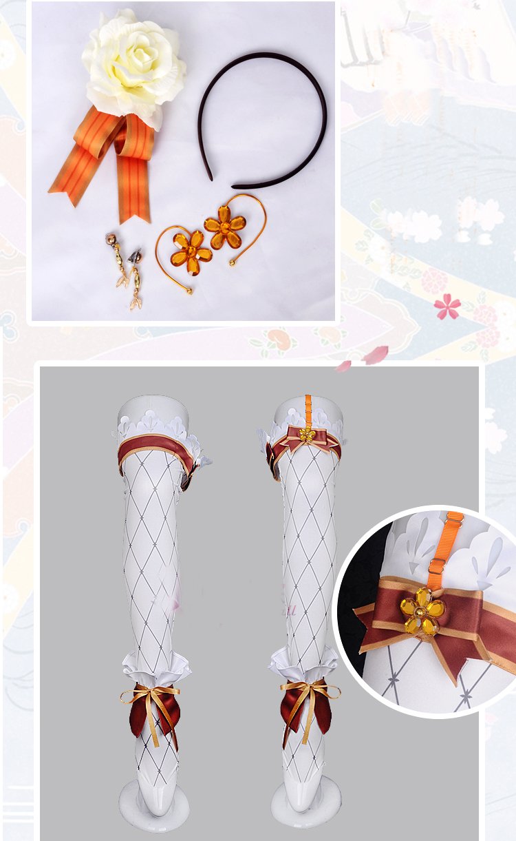 ROLECOS Girls Flower Bouquet Cosplay Dress - Japanese Anime Lolita Costume for Cosplay, Halloween & Themed Parties - Elegant Floral Awakening Outfit