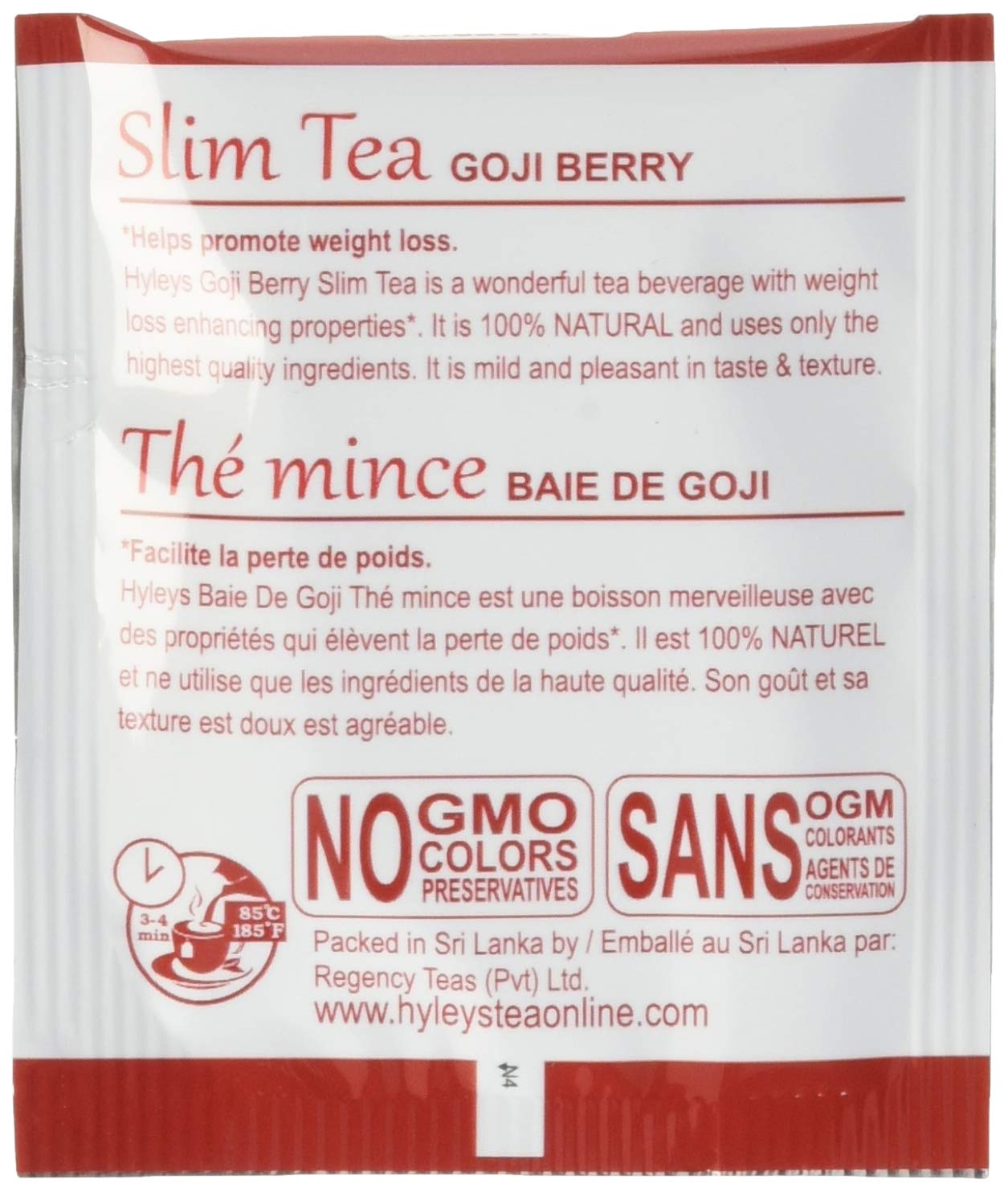 Hyleys 14 Day Weight Loss Tea with Goji Berry Flavor - Natural Slimming Detox Tea for Women & Men - Supports Weight Management & Metabolism Boost - Perfect for Morning Routine or Post-Workout Recovery (1 Pack)