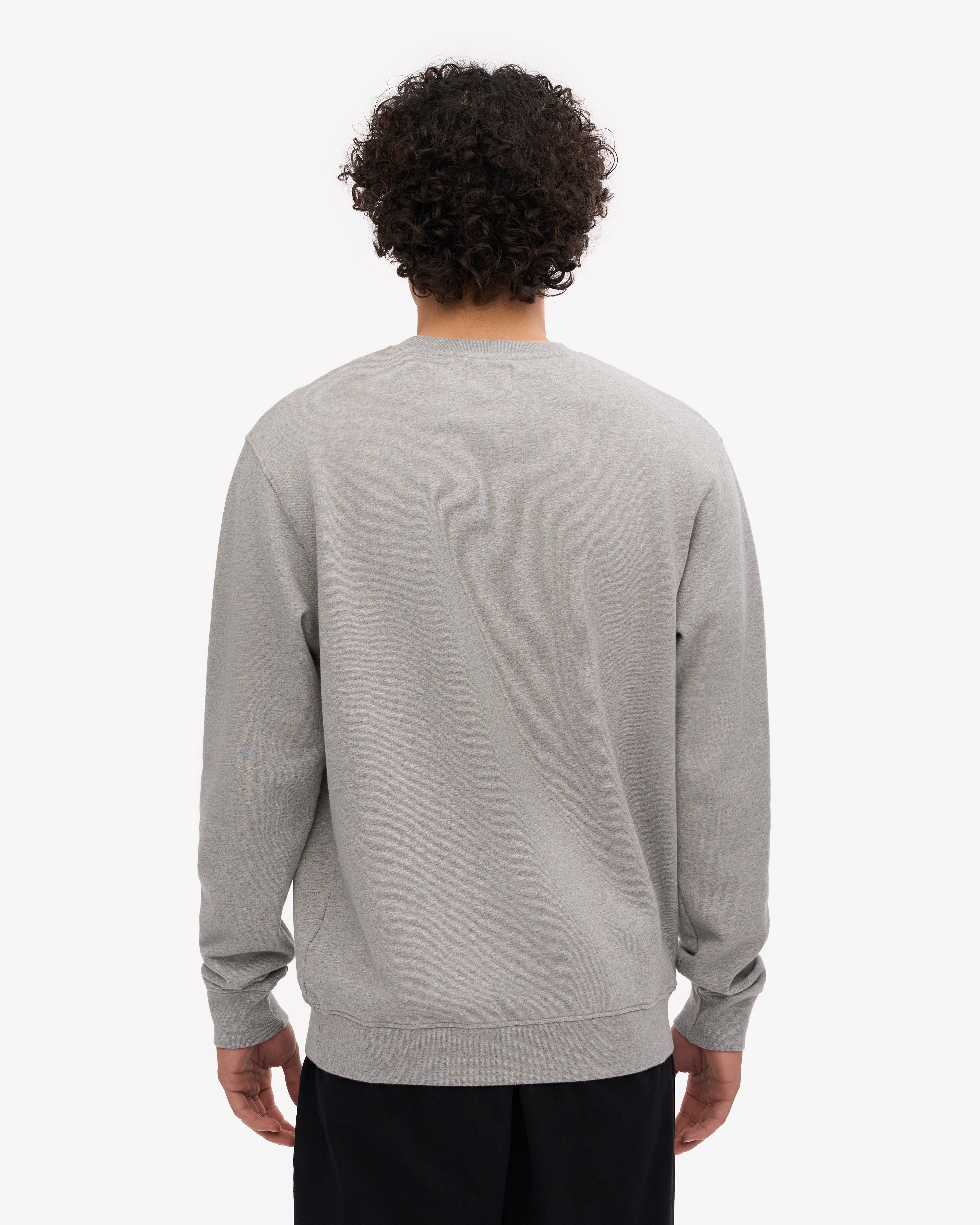 Classic Organic Cotton Crew Neck T-Shirt for Men - Heather Grey - Soft, Breathable & Eco-Friendly - Perfect for Casual Wear, Layering & Everyday Comfort